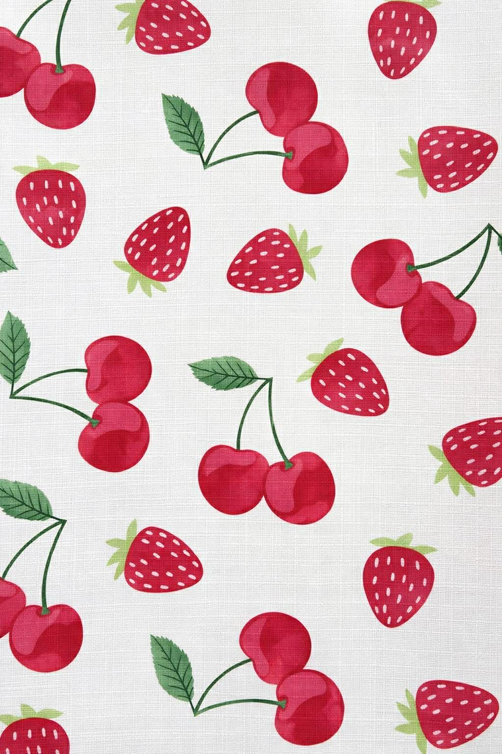 Tischdecke mit Kirschen