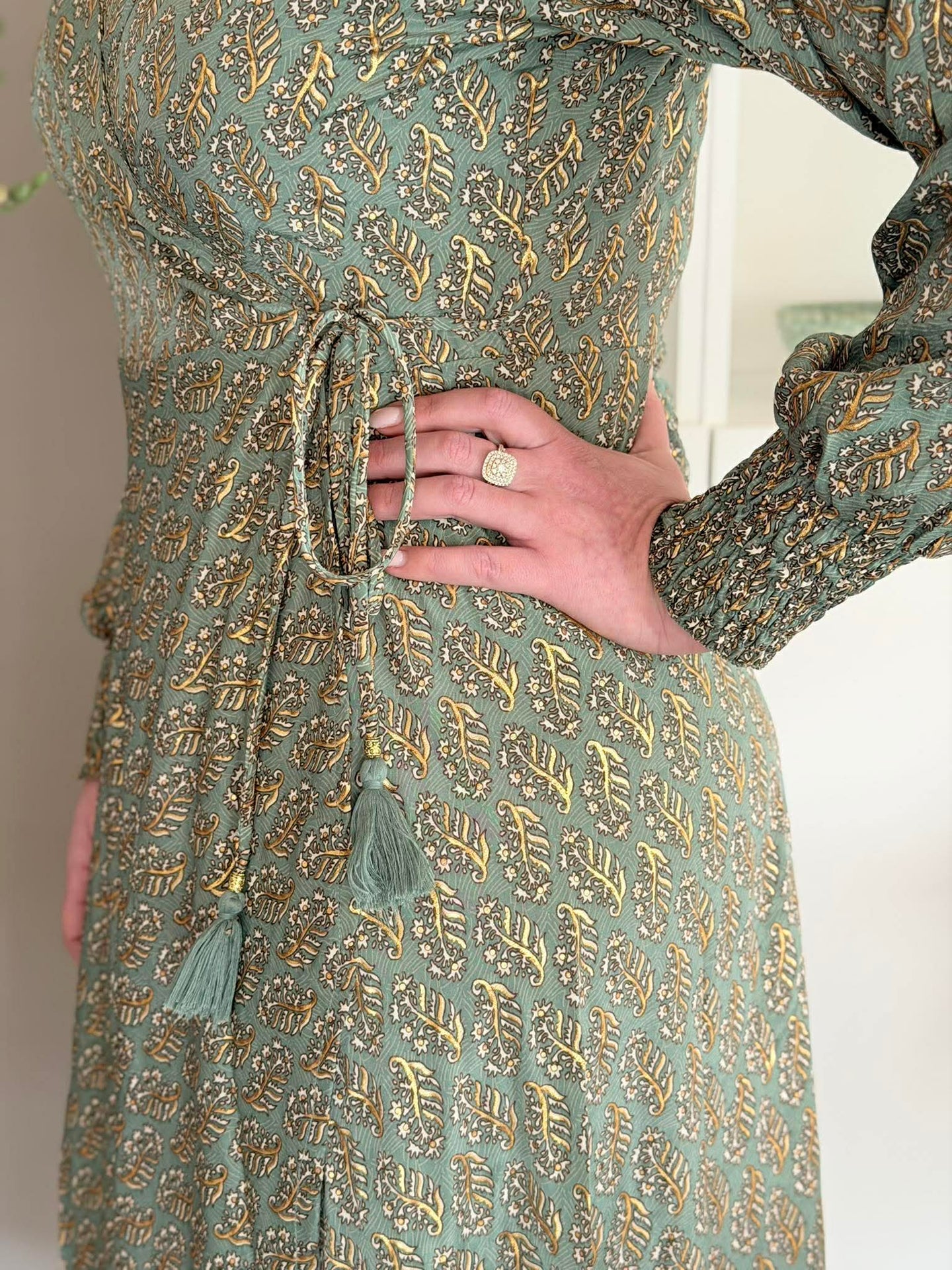 Kleid Luna Wickel - Olive Mist