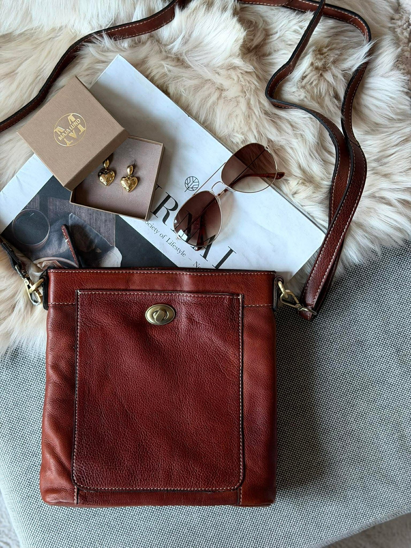 Crossover Moa small - cognac - 2. Sortierung