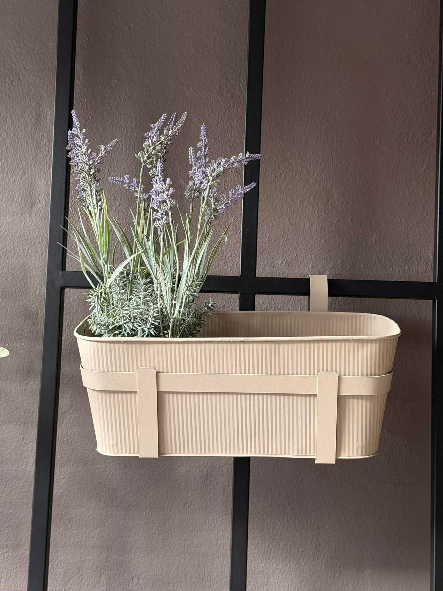 Balkonkasten Metall Beige