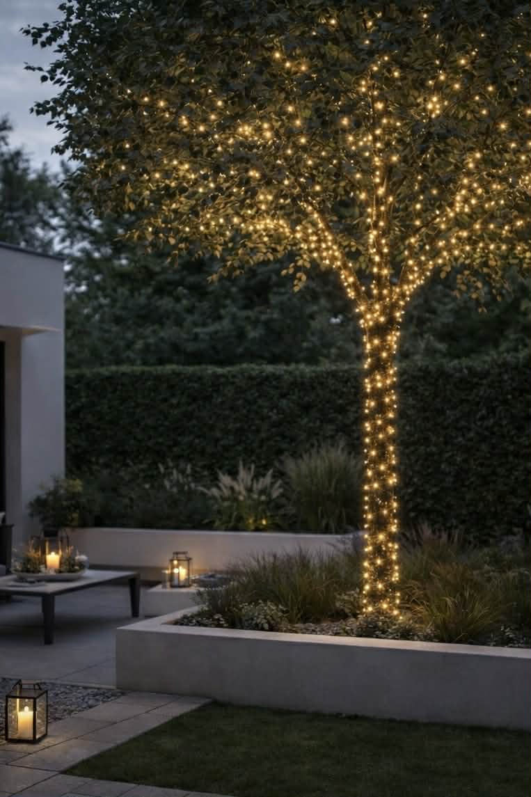 Lichterkette mit Solarzellen und USB - 480 LED-Lichter