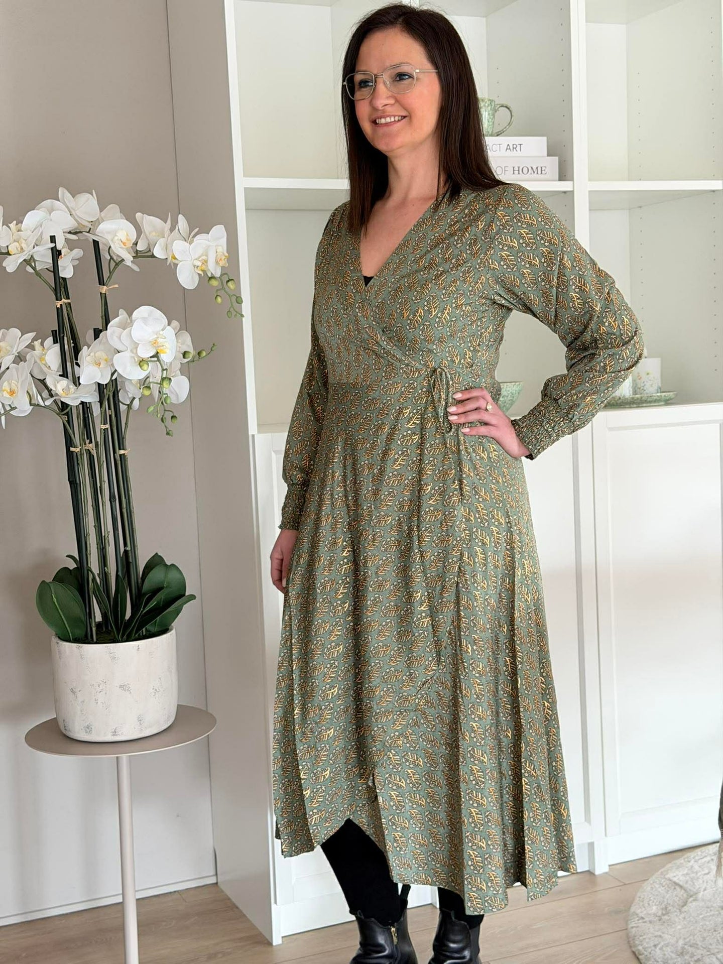 Kleid Luna Wickel - Olive Mist