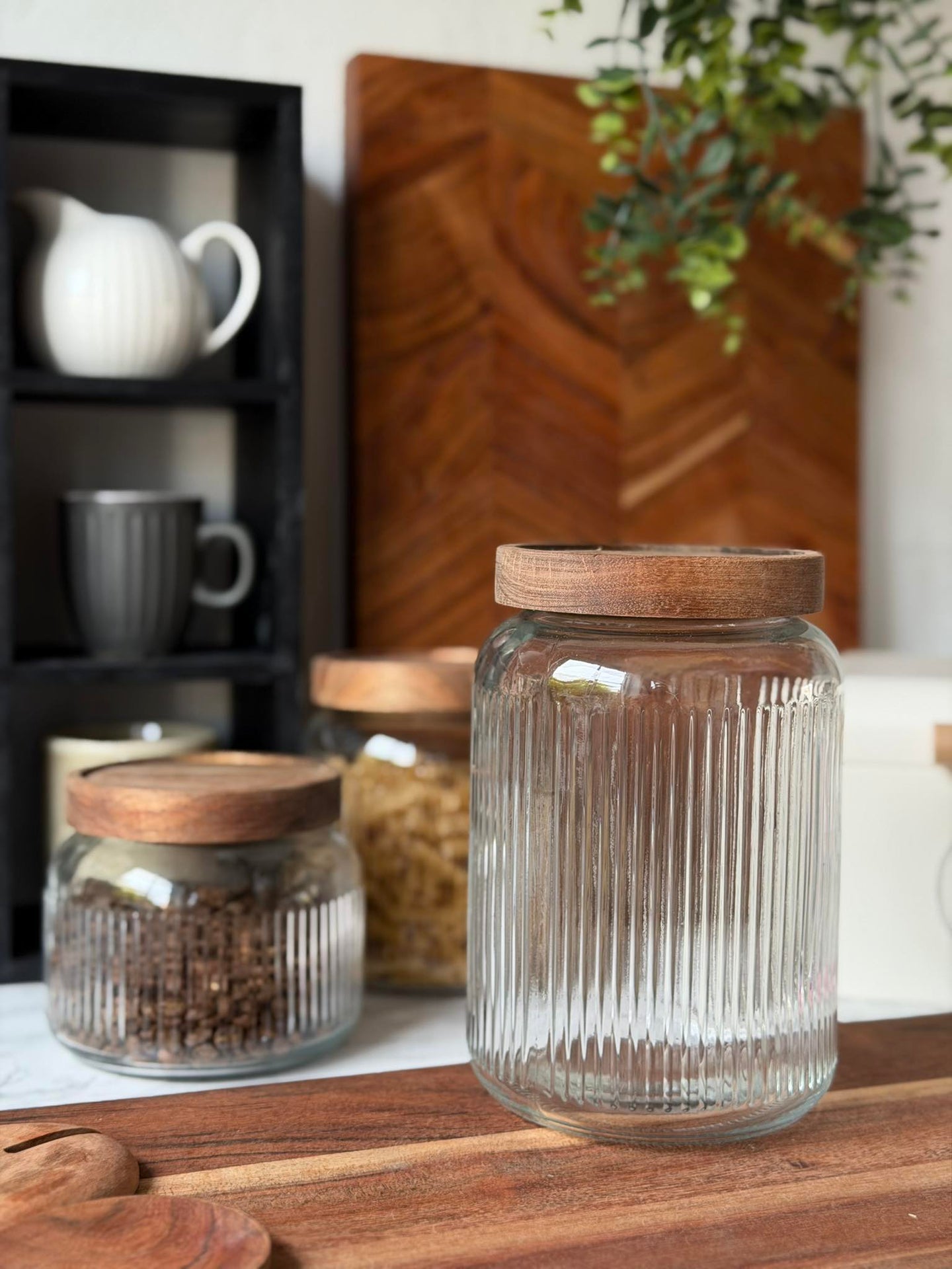 Vorratsglas mit Akaziendeckel - Verschiedene Größen