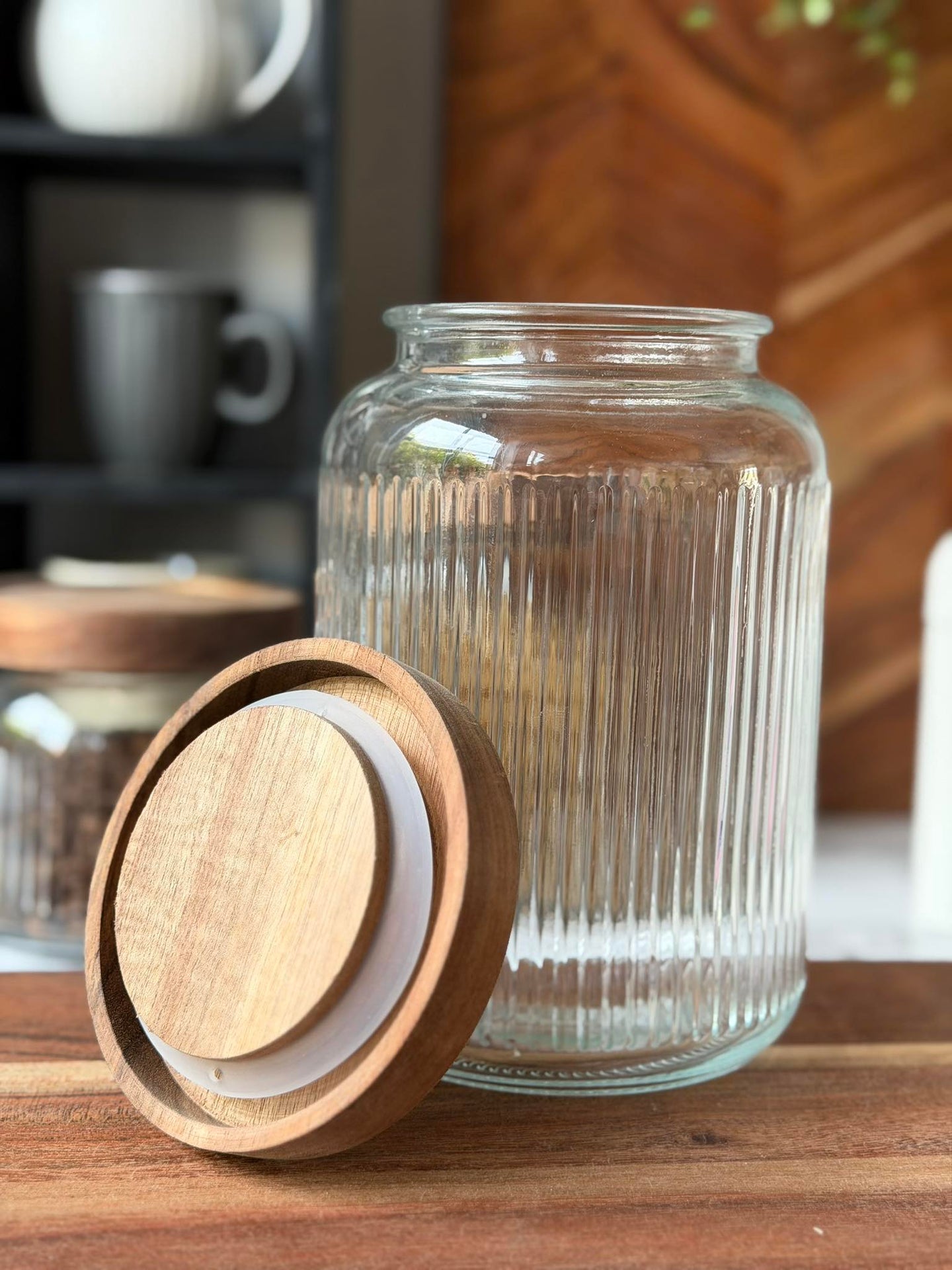 Vorratsglas mit Akaziendeckel - Verschiedene Größen