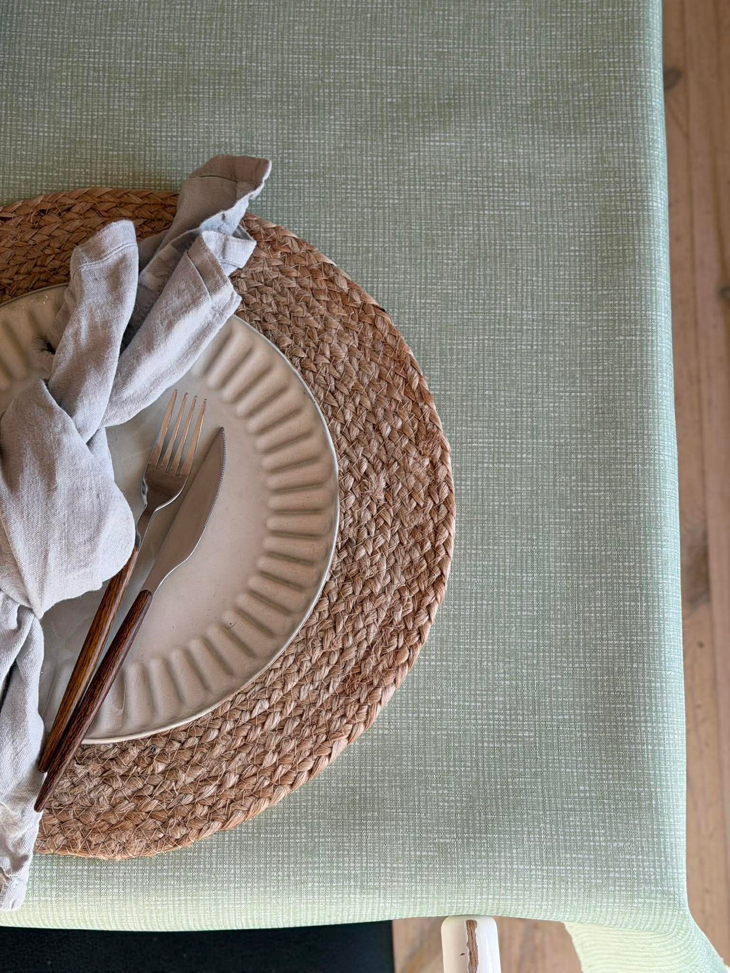 Wasserabweisende Tischdecke - Mint