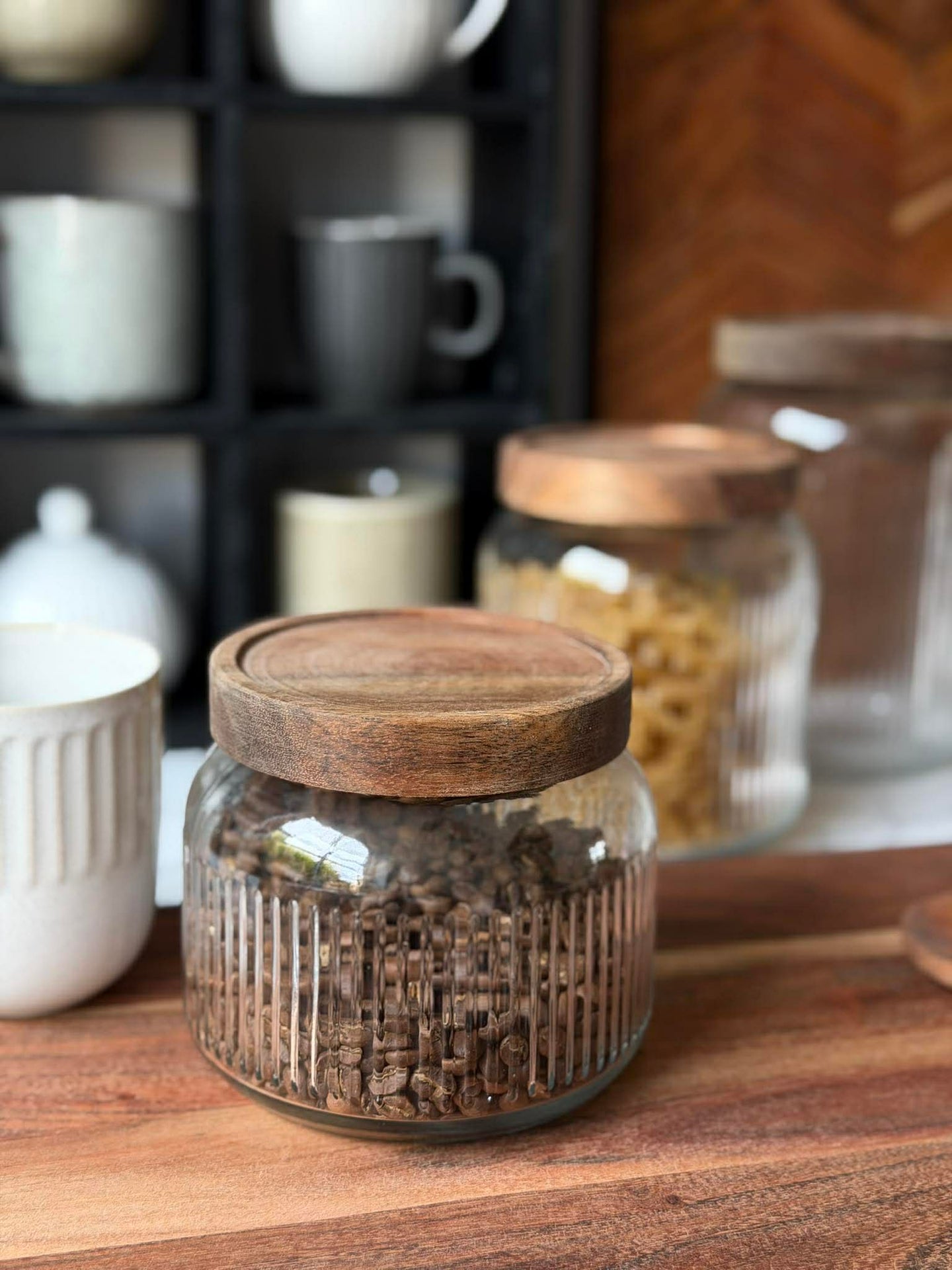Vorratsglas mit Akaziendeckel - Verschiedene Größen