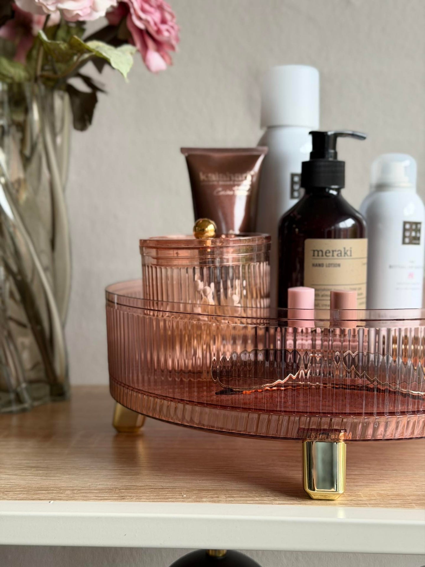 Runder Makeup-Organizer - Rosa