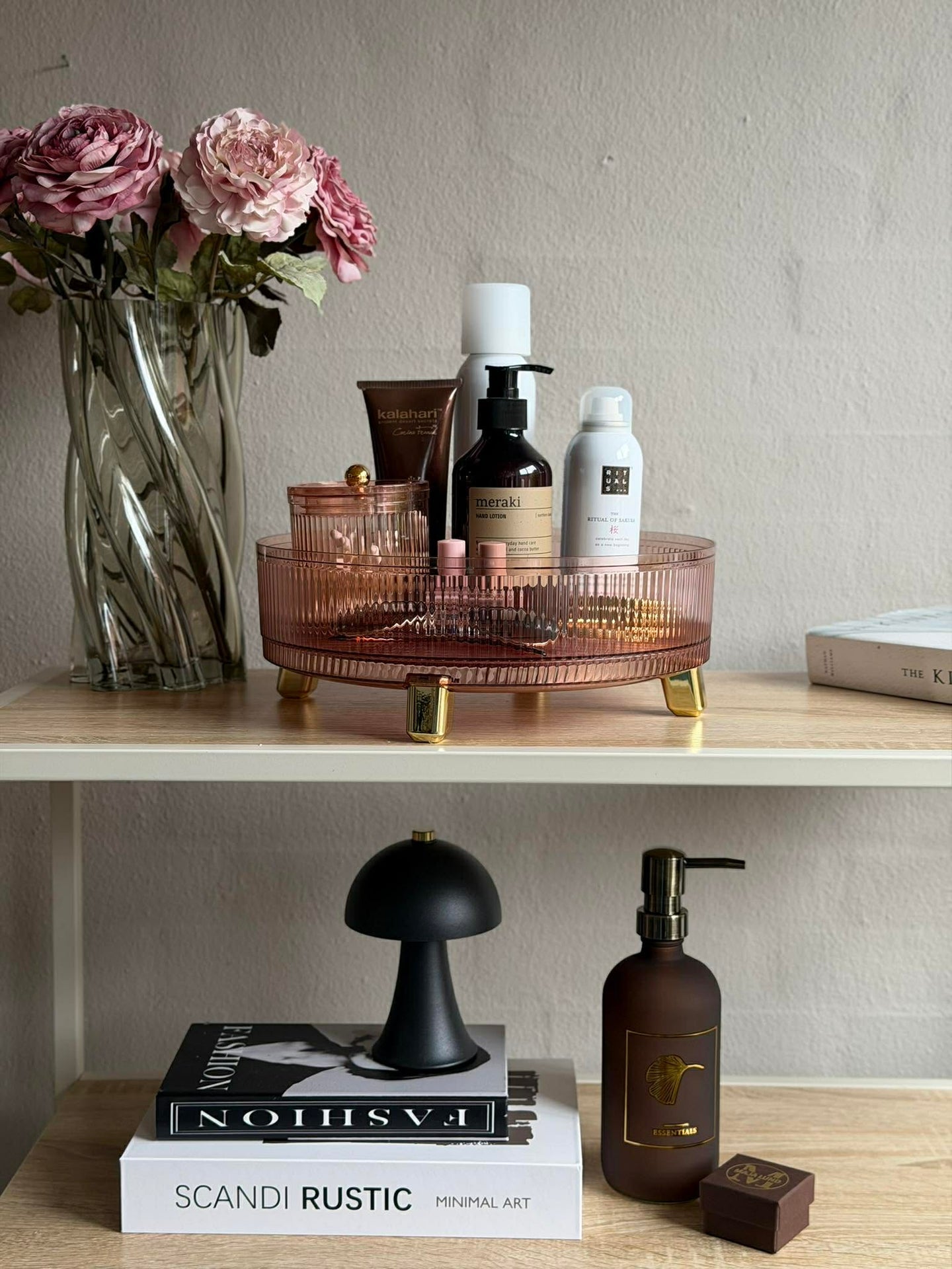 Runder Makeup-Organizer - Rosa