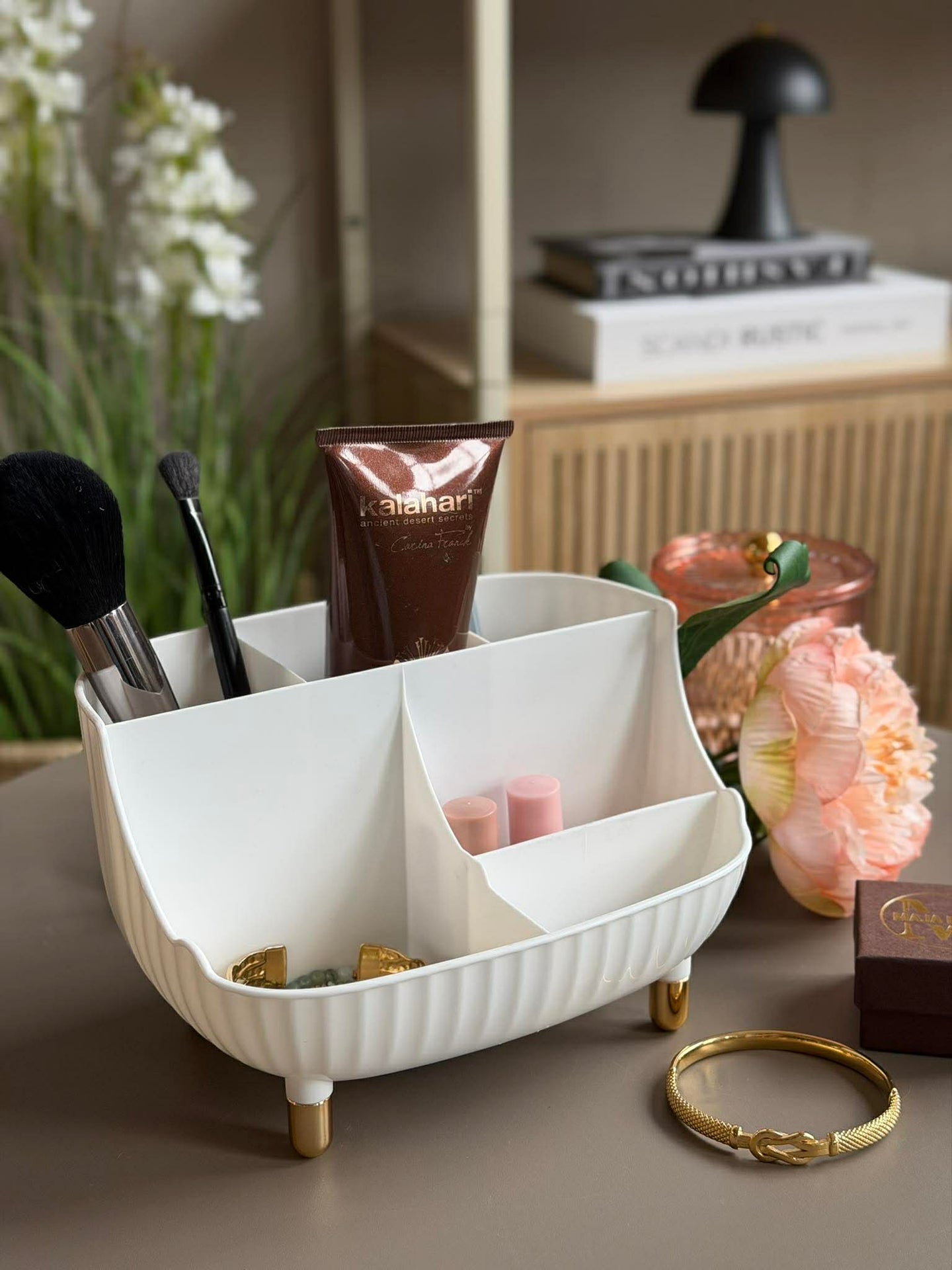Makeup-Organizer 6 Fächer - Weiß