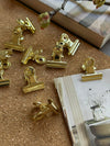 Papierklammern aus goldfarbenem Metall - 10 Stk.