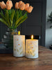 LED-Blockkerzen TWINKLE Poppy Rose - Set mit 2 Stück