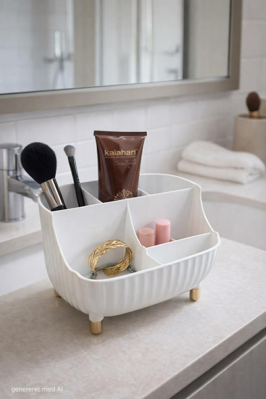 Makeup-Organizer 6 Fächer - Weiß