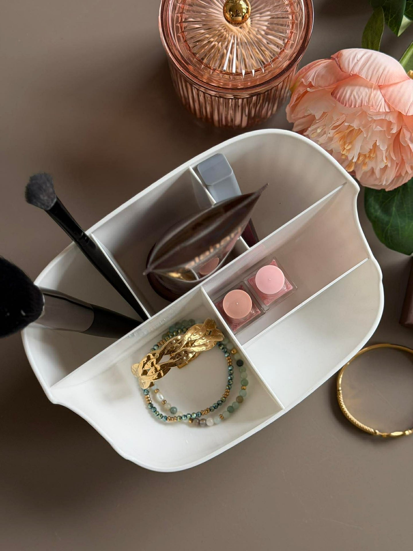 Makeup-Organizer 6 Fächer - Weiß