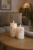 LED-Stumpenkerzen TWINKLE flower - Set mit 2 Stk.