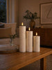 LED-Blockkerzen TWINKLE Weiß - Set mit 3 Stk.