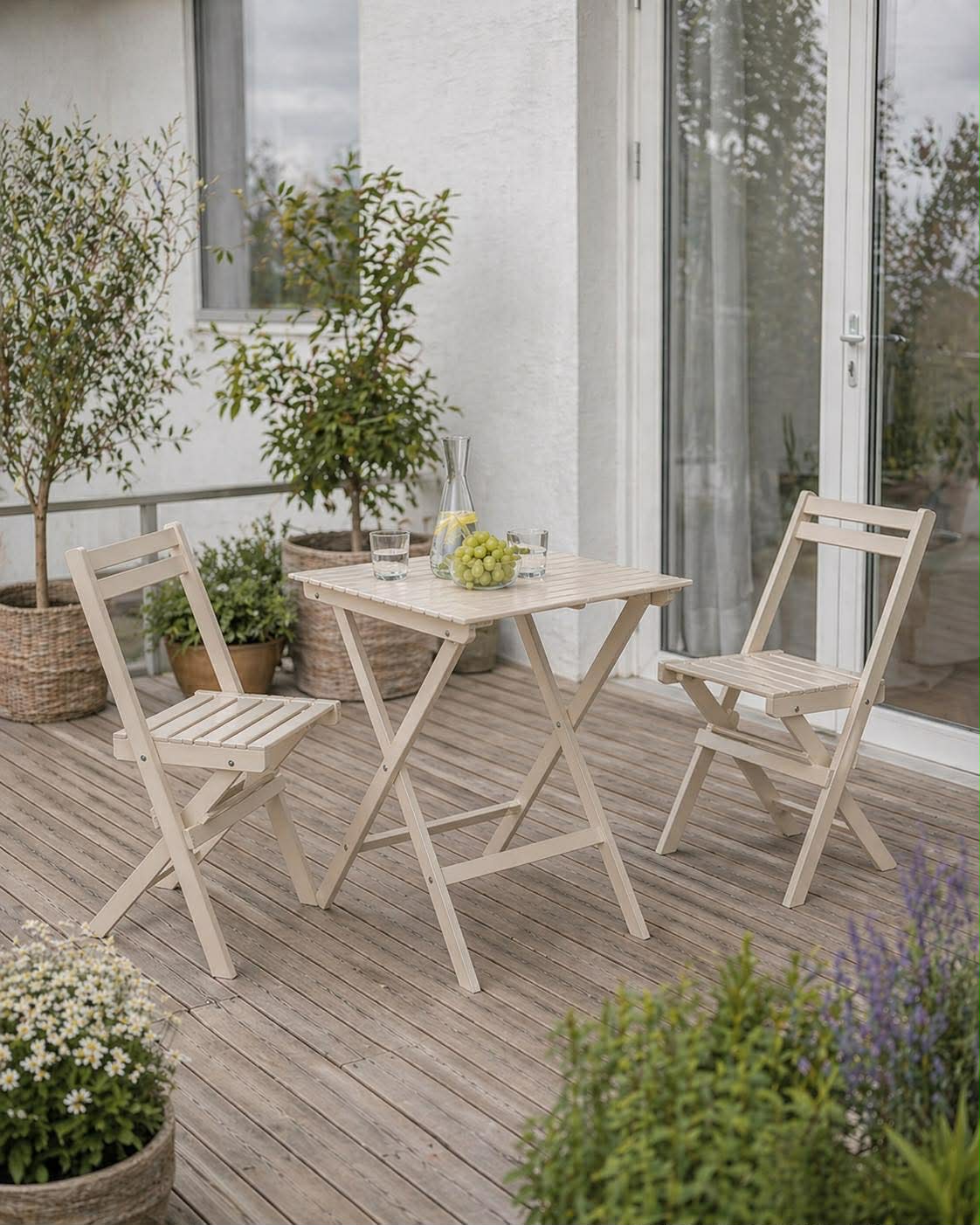 Café-Set - Sand-Akazie