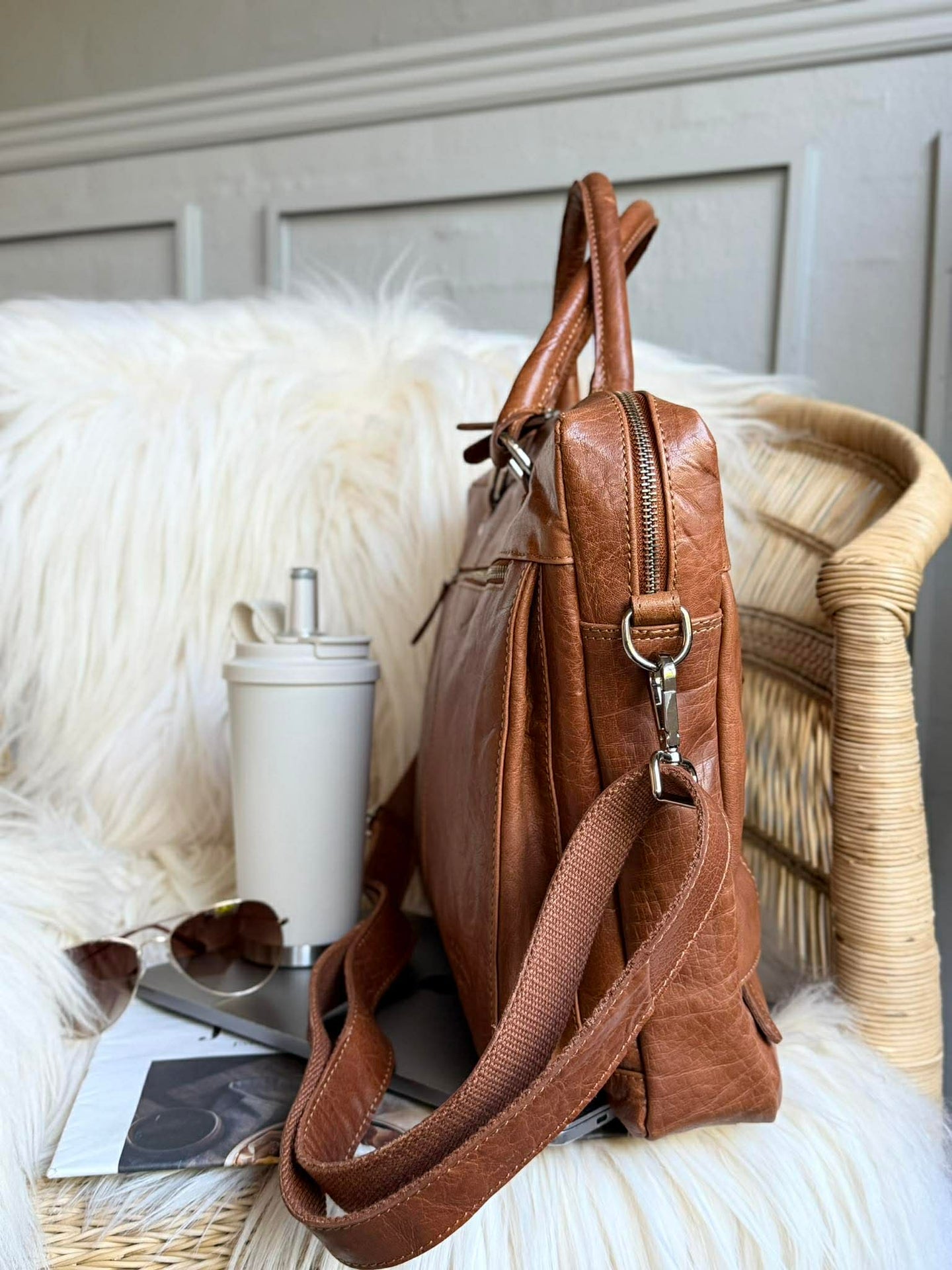 Laptop / Arbeitstasche - New Maisy Cognac