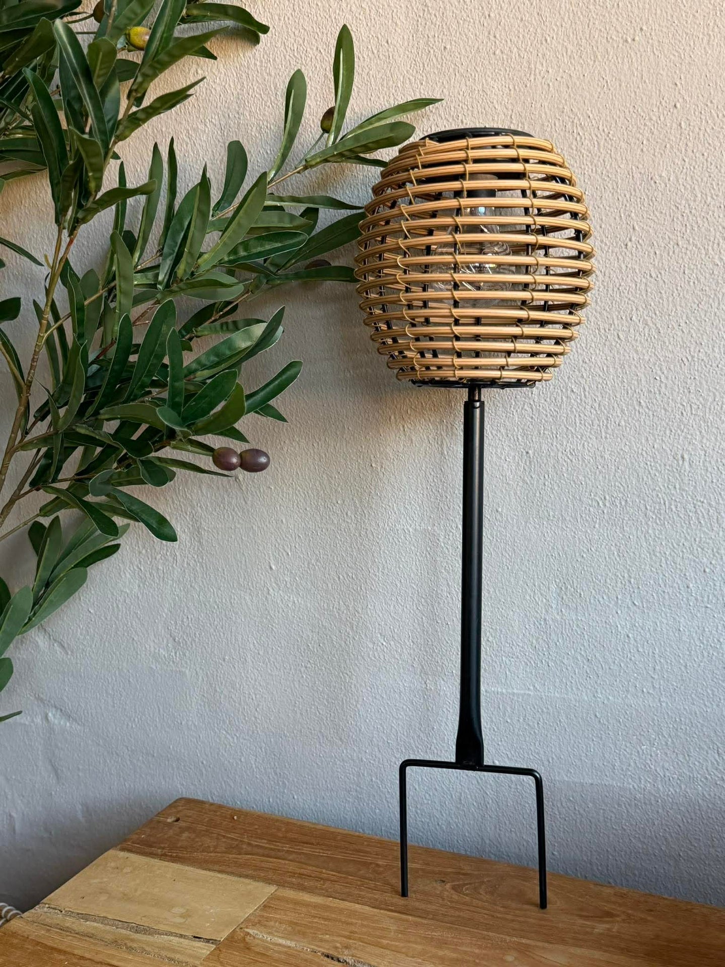 Laterne auf Spieß 53 cm - Solar Natur