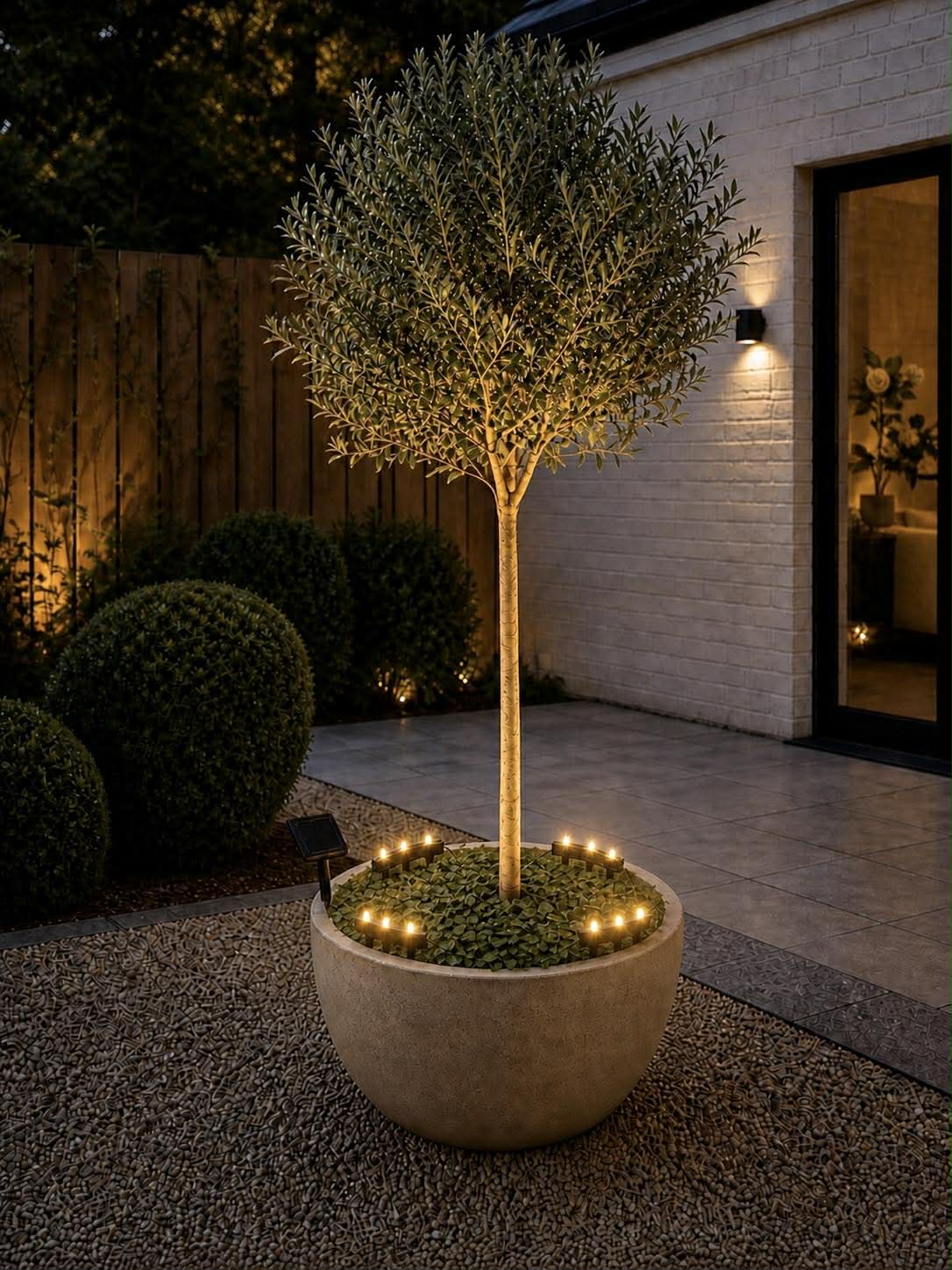 Lichterkette mit Solar - Gut für Blumentöpfe