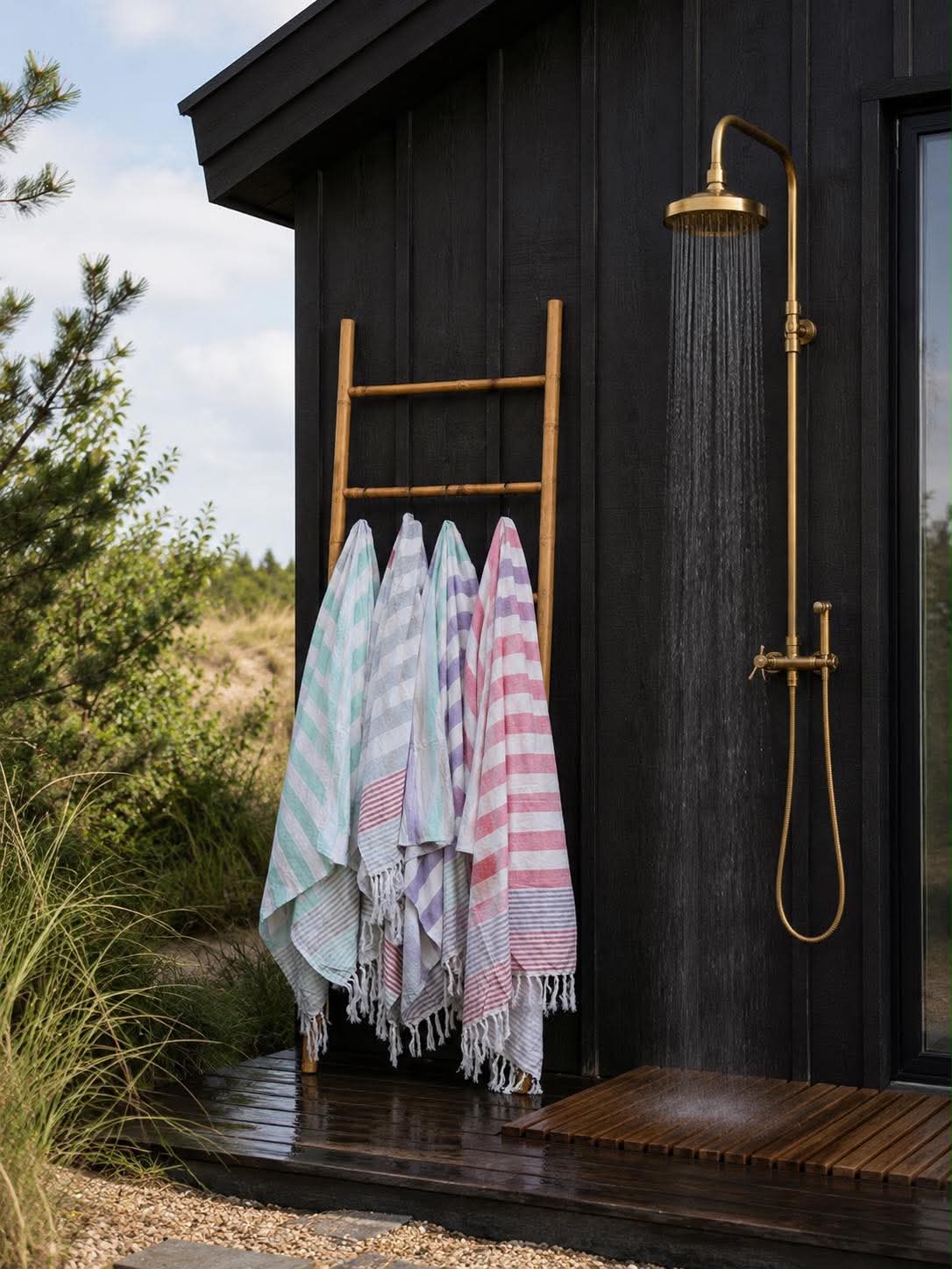 Hammam-Handtuch mit Frottee - Mehrere Farben