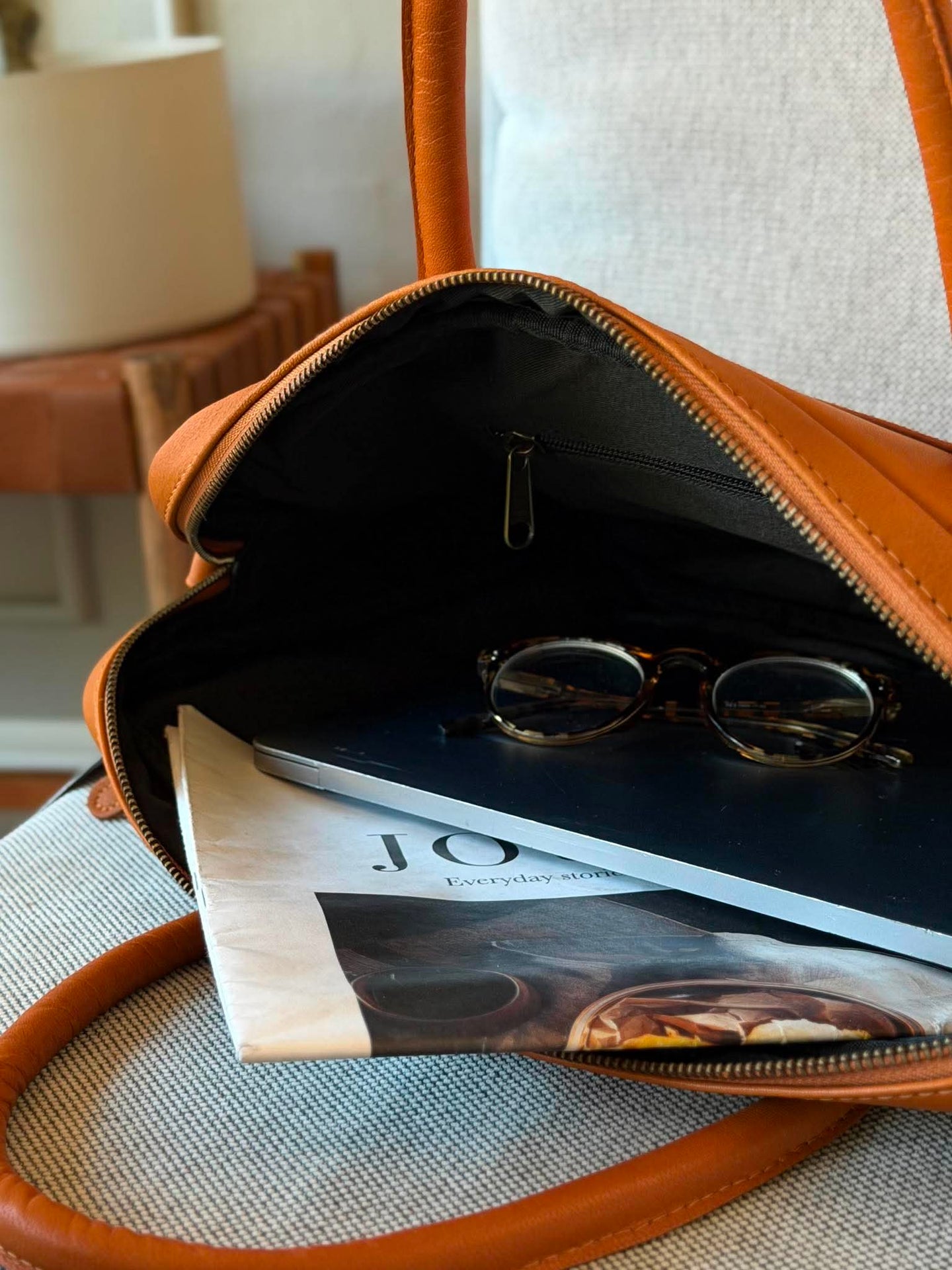 Laptoptasche Faust doppelt - Cognac