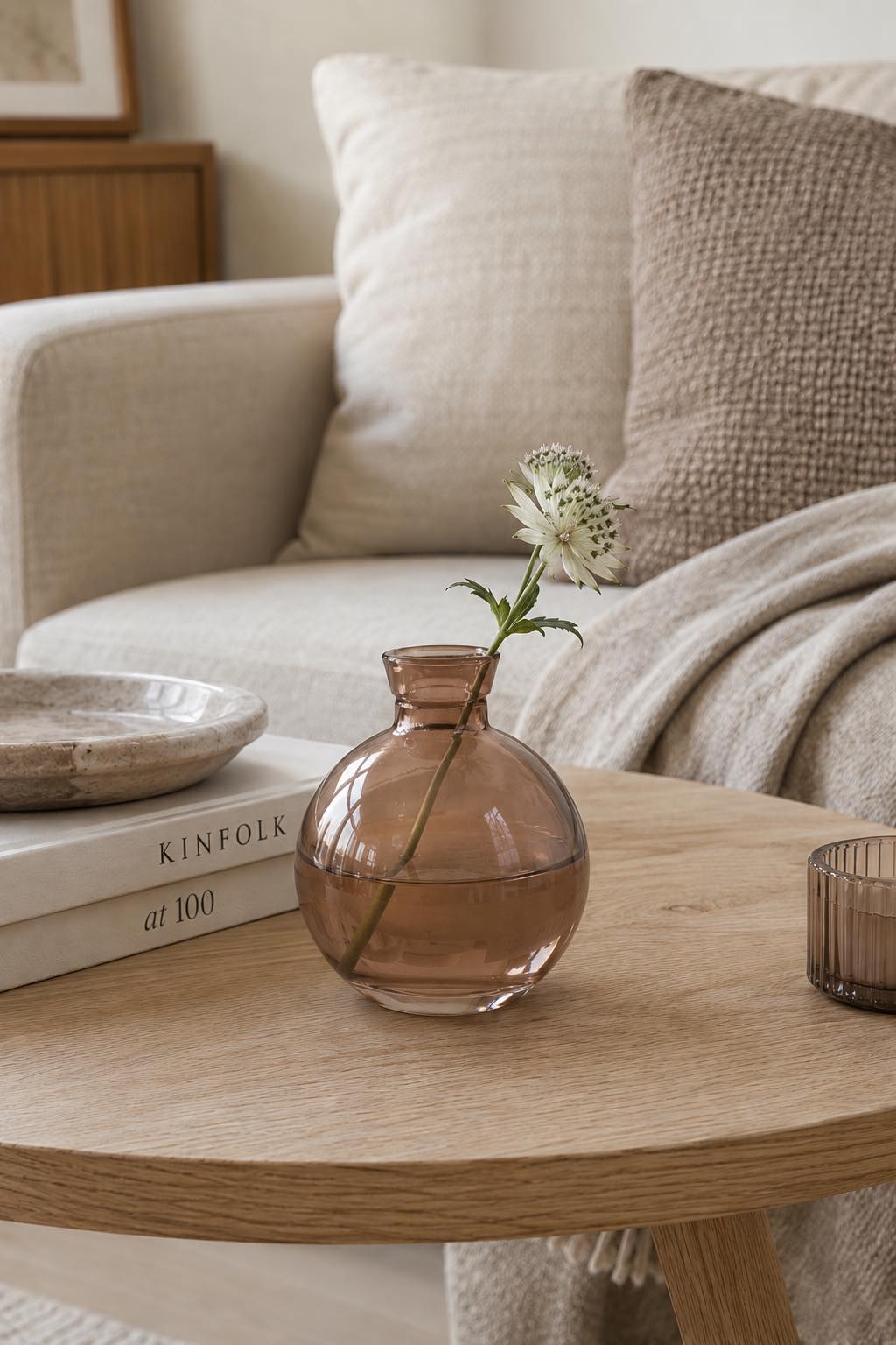 Vase Asti low - Braun