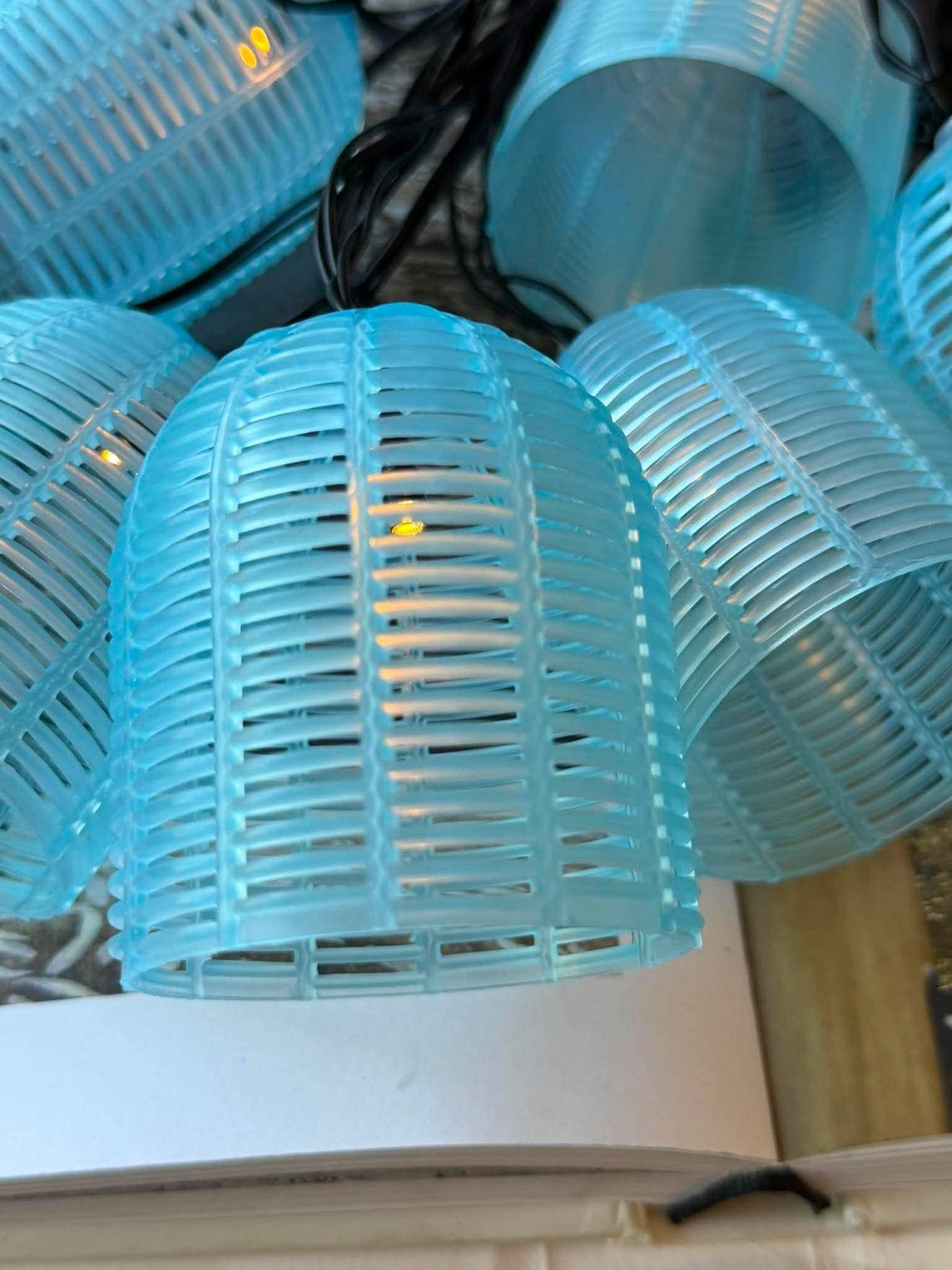 Lichterkette mit Solarpanel - Blue