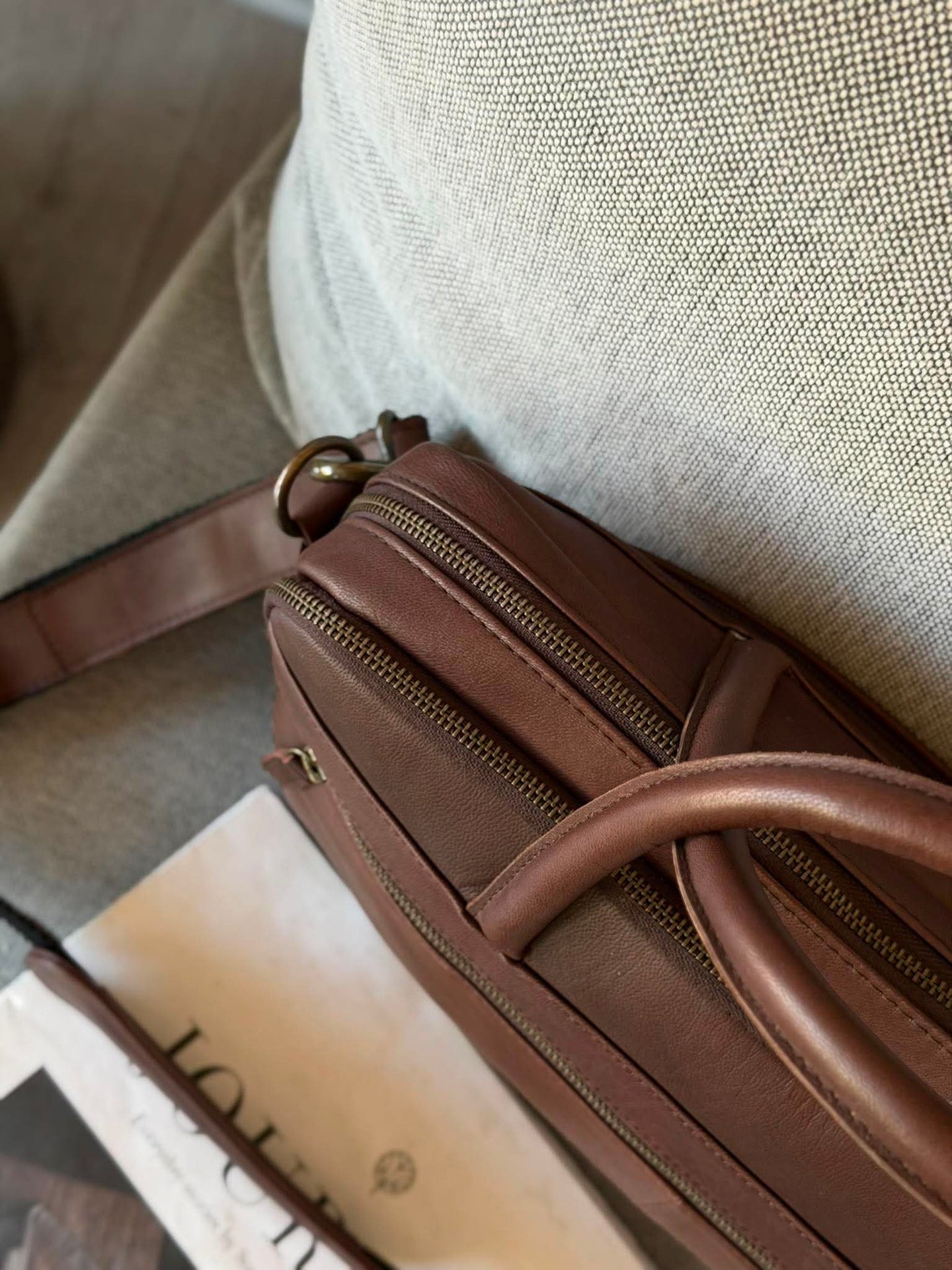 Laptoptasche Faust doppelt - Dark brown