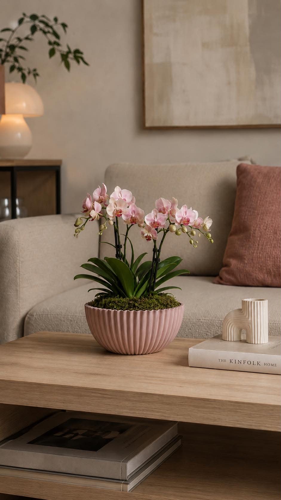 Schale im Beton-Look - Rosa 20 cm