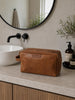 Toilettentasche - Vintage Cognac