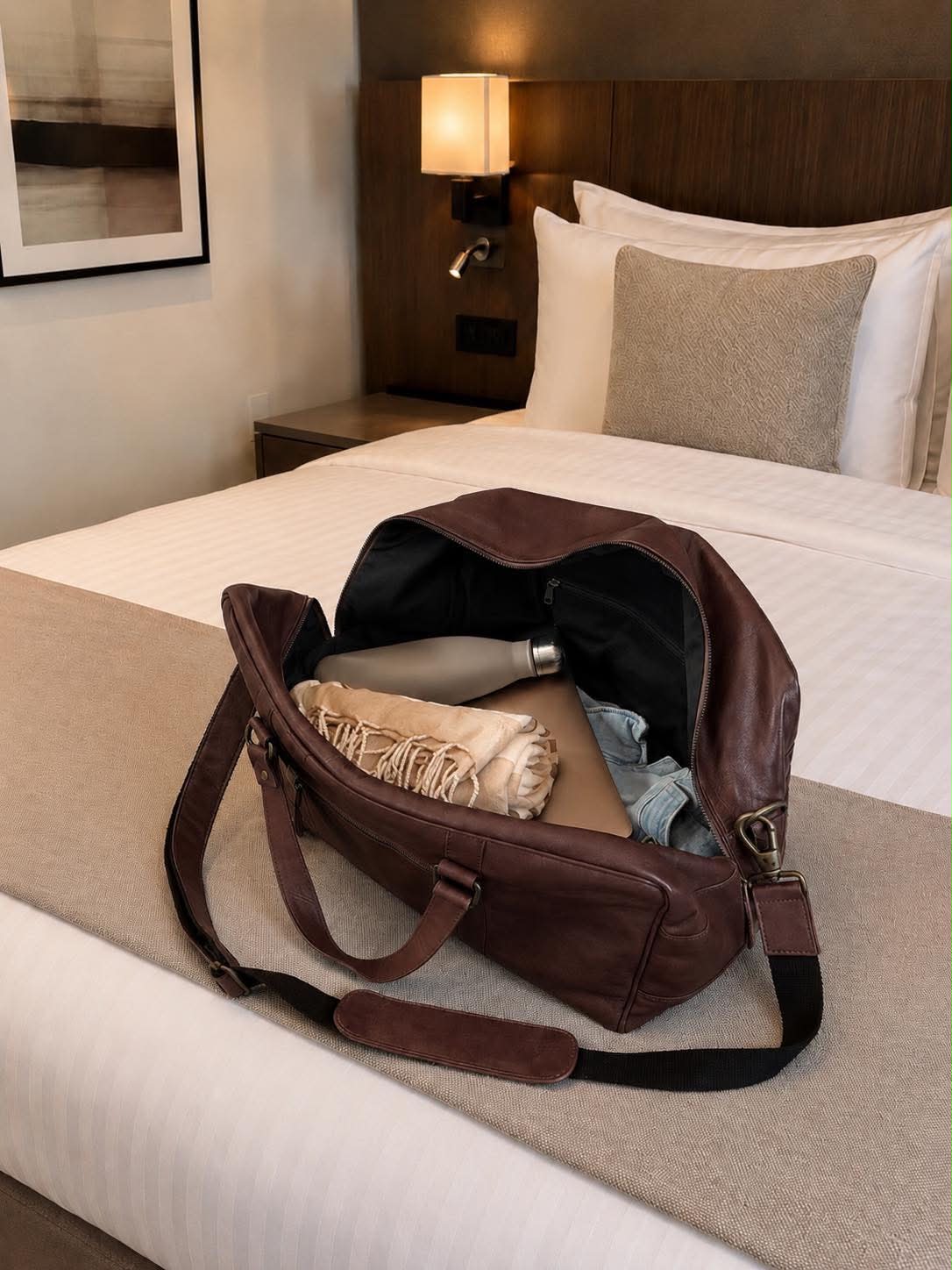 Weekender-Tasche Faust - Dark cognac