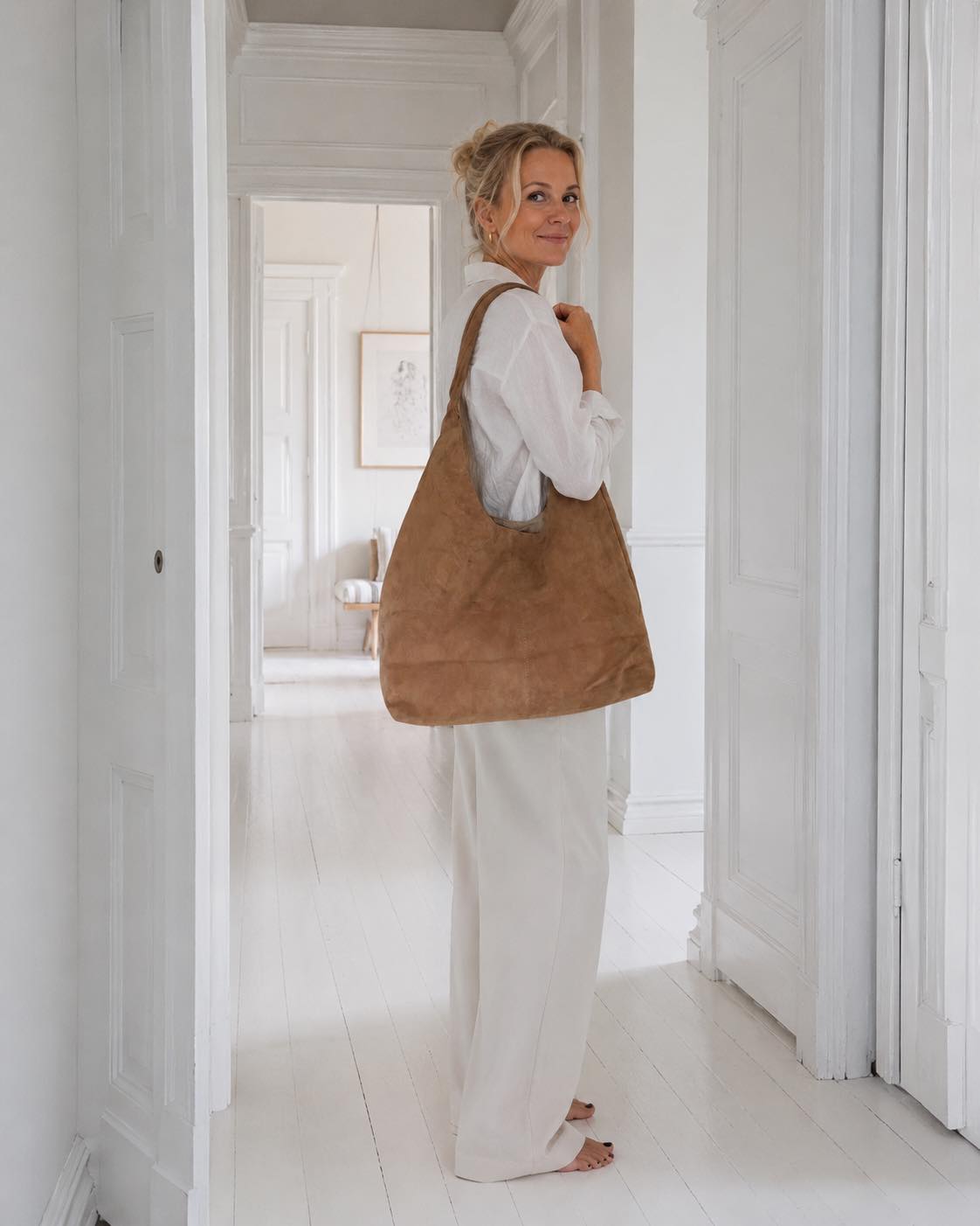 Shopper Wildleder - Nude Brown