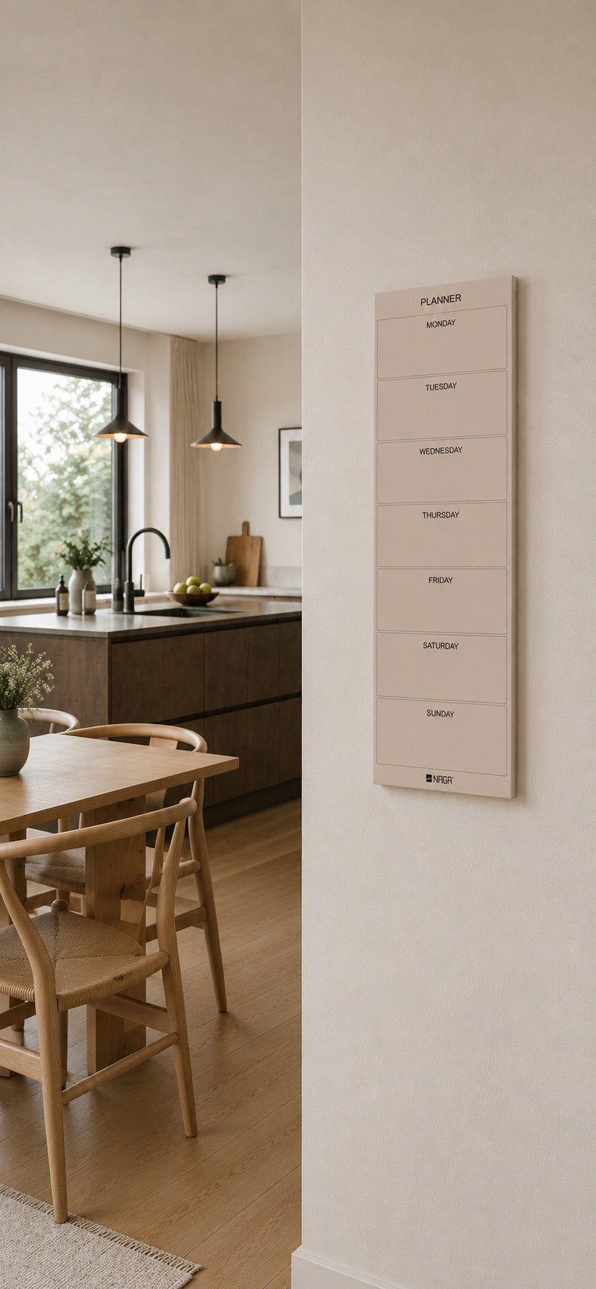 Magnetische Tafel Braun - Wochenplaner