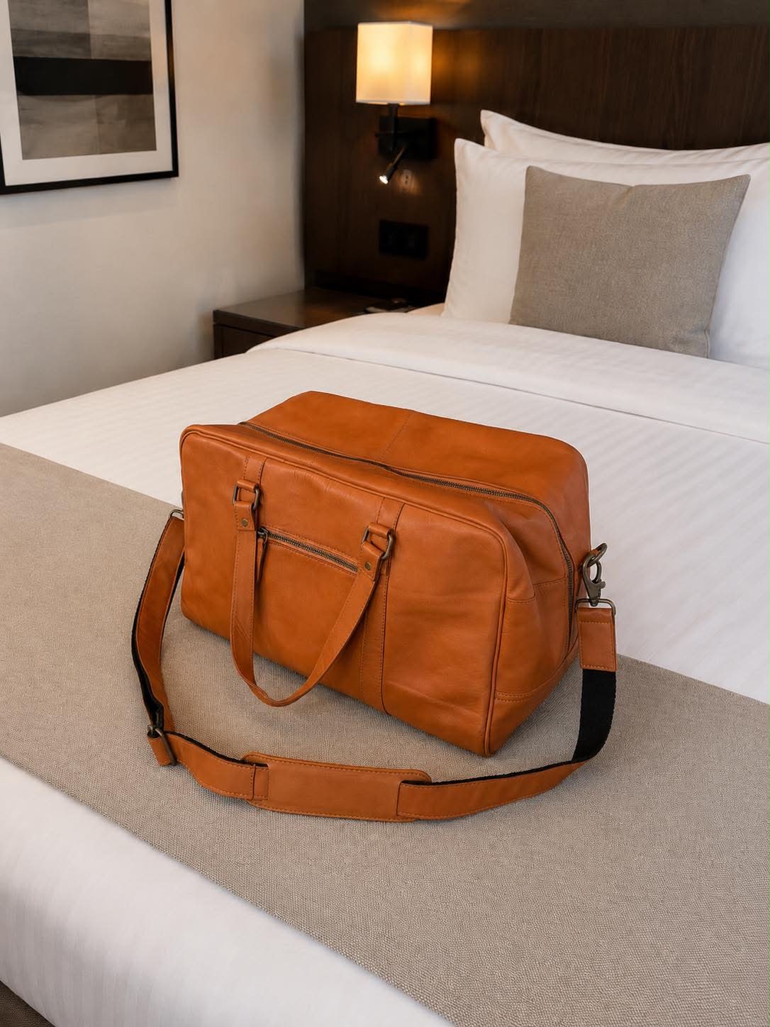 Weekender-Tasche Faust - Cognac