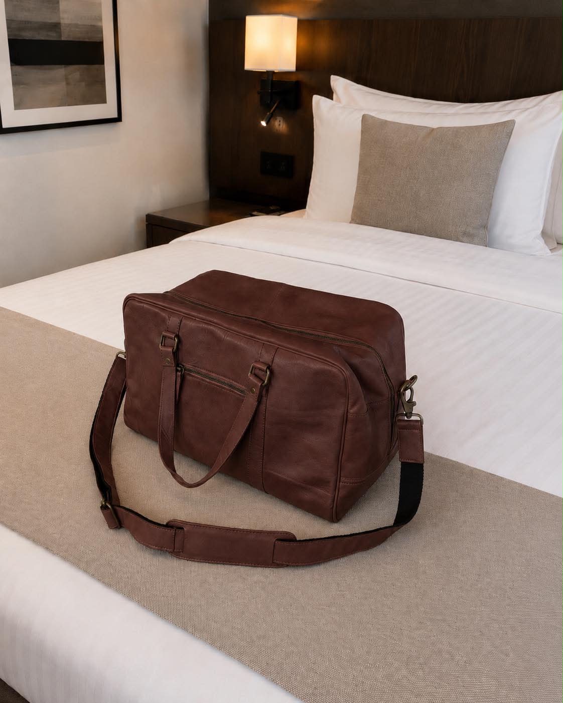 Weekender-Tasche Faust - Dark cognac