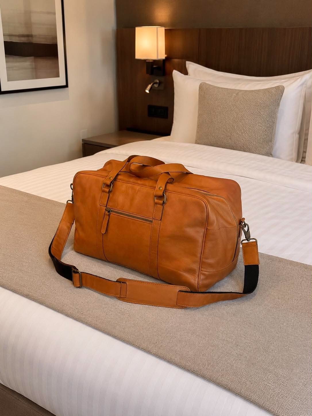 Weekender-Tasche Faust - Cognac