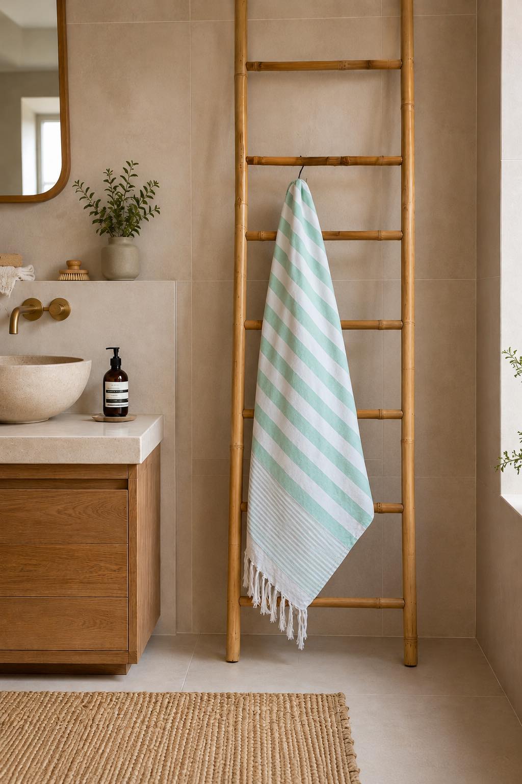 Hammam-Handtuch mit Frottee - Mehrere Farben