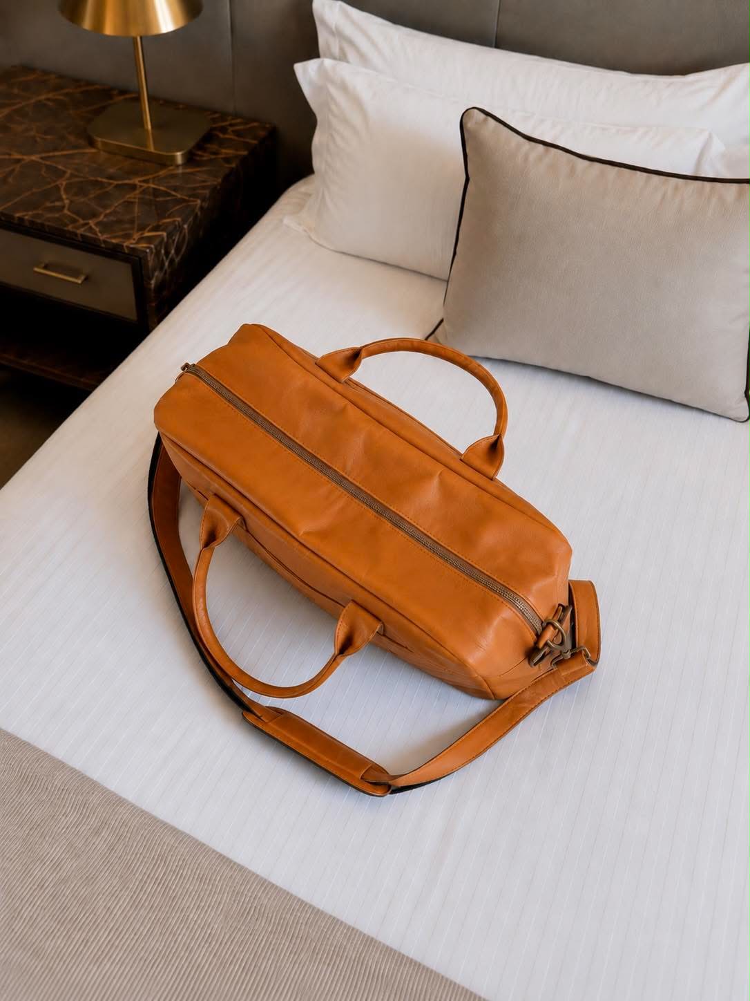 Weekender-Tasche Small Faust - Cognac