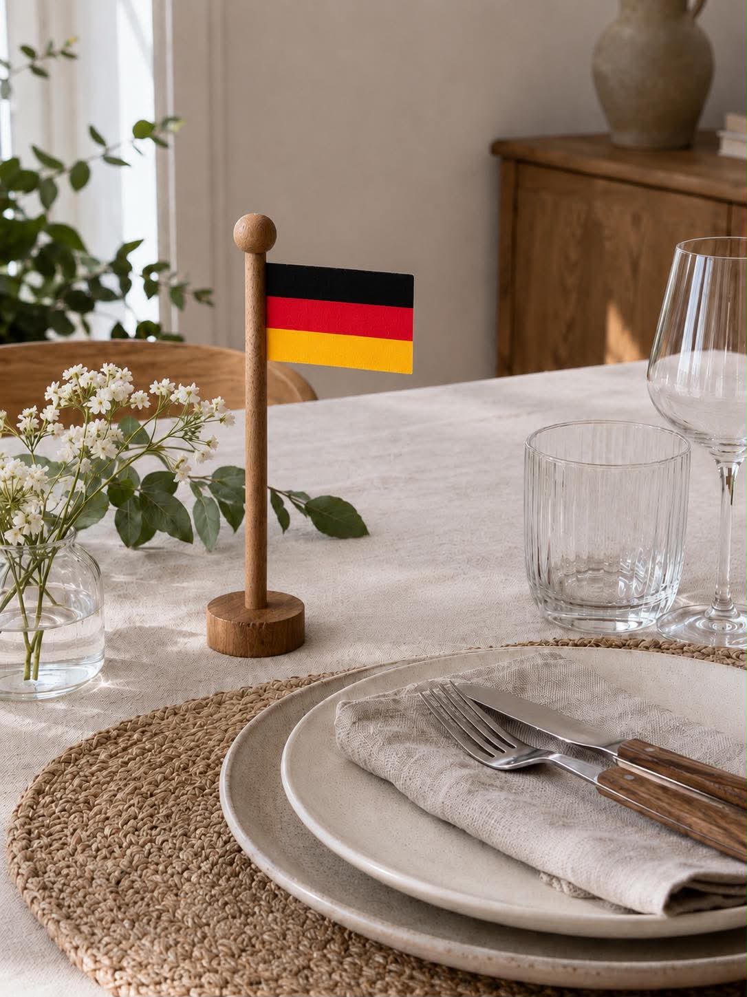 Deutsche Flagge wood - Mehrere Größen