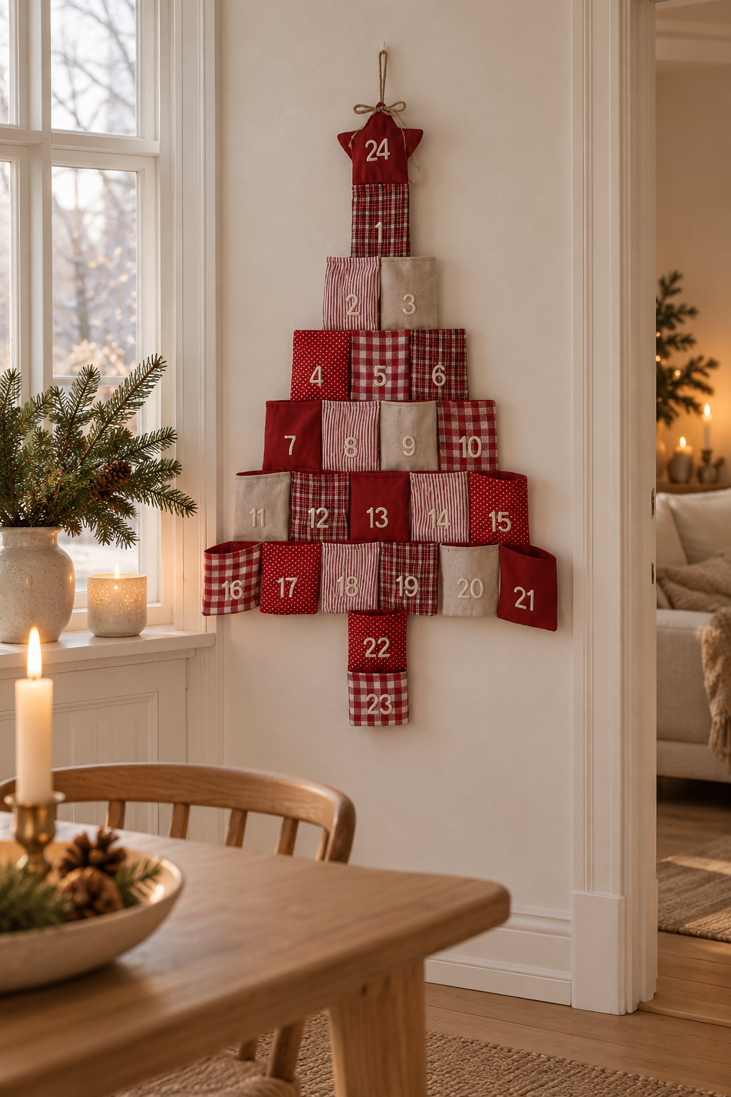Adventskalender – Roter Stoffkalender