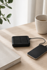 Mini Solar Powerbank mit Kabeln, 10.000 mAh