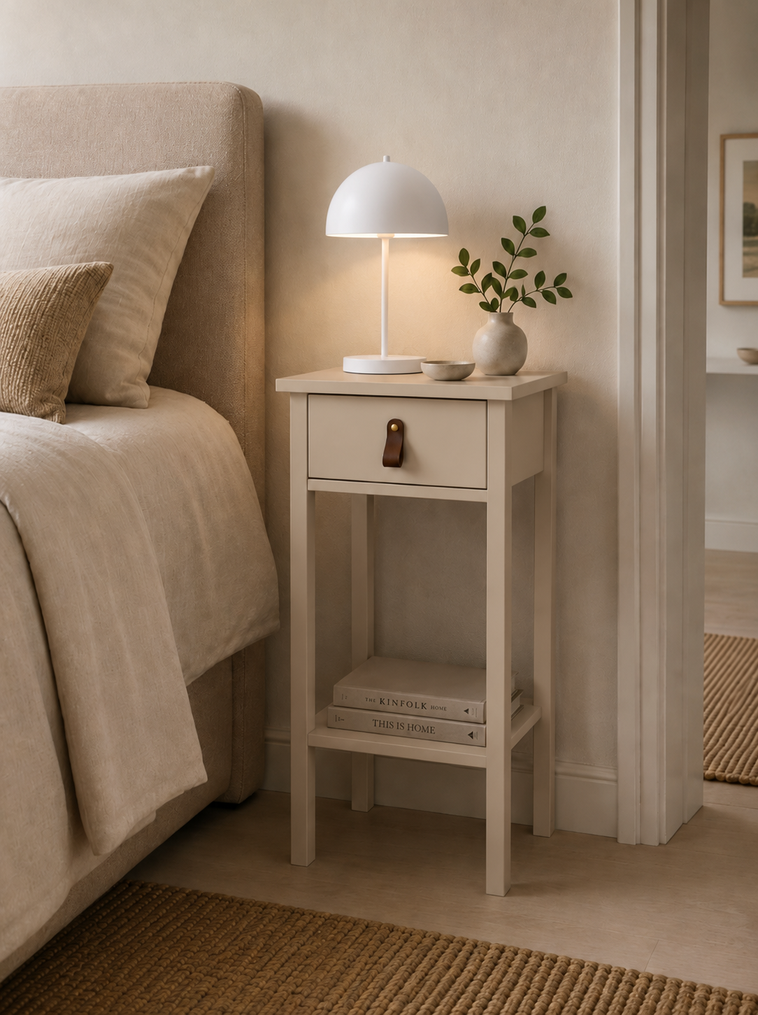 Tisch mit Schublade und Regal - Cashmere