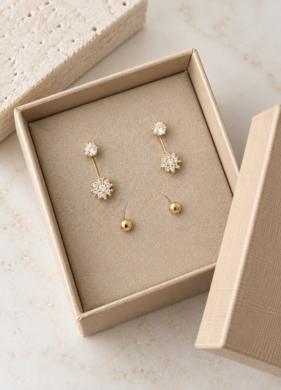 Mixbox mit 6 Ohrringen - Ivy 18k vergoldet