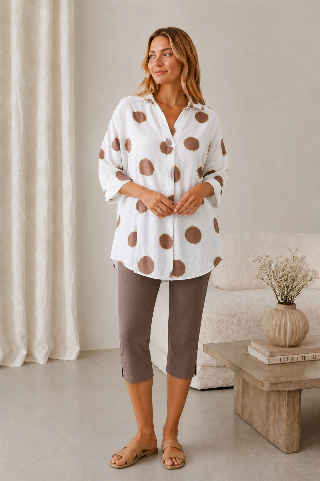 Bluse Rive brown