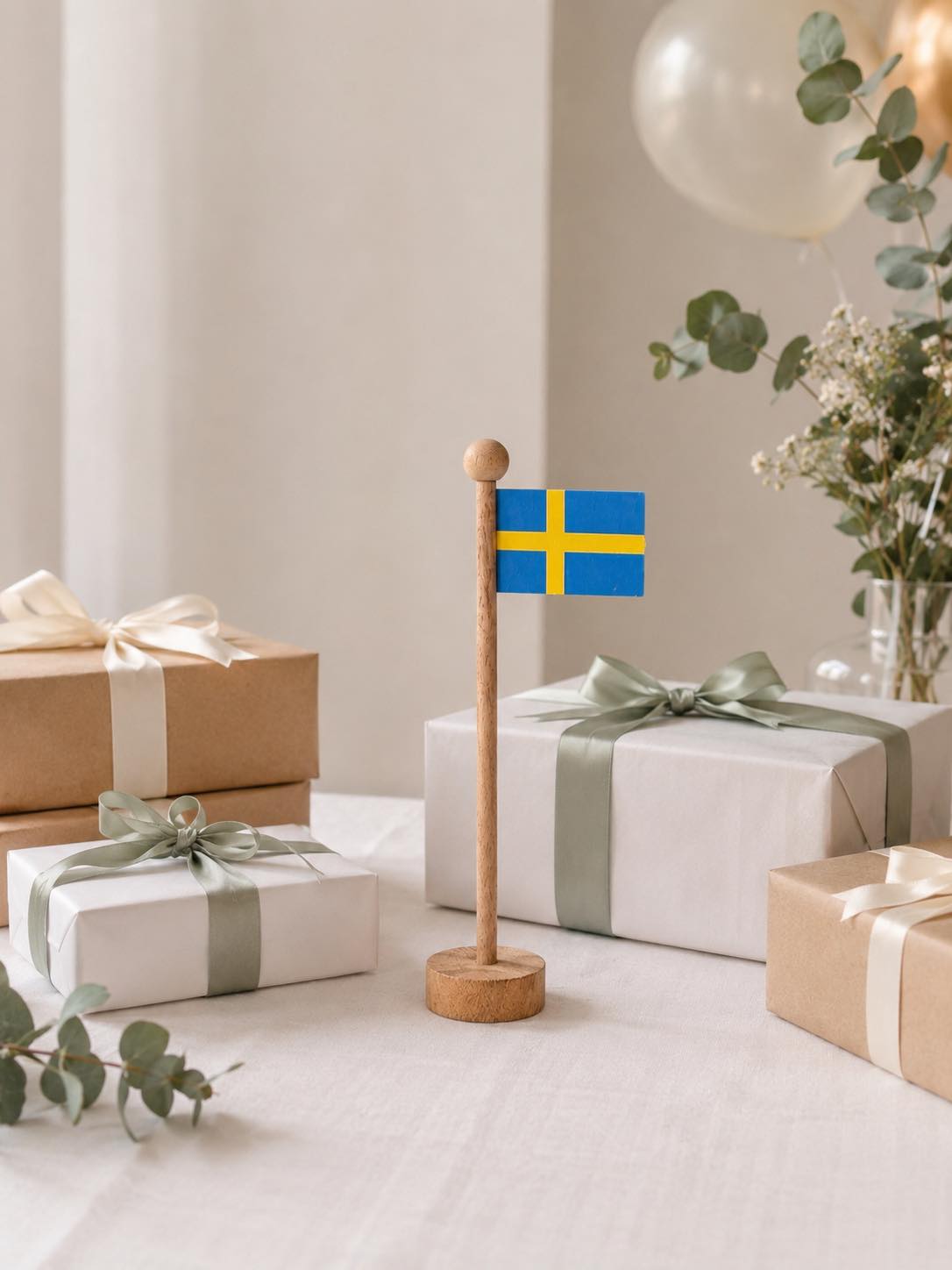 Schwedische Flagge wood - Mehrere Größen