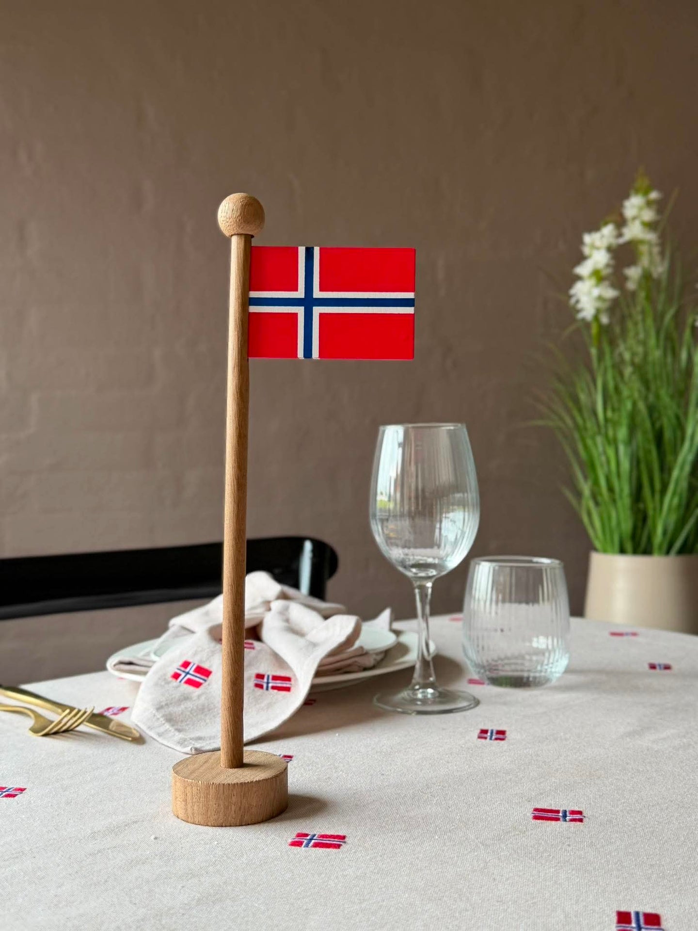 Norsk Flag wood - Mehrere Größen