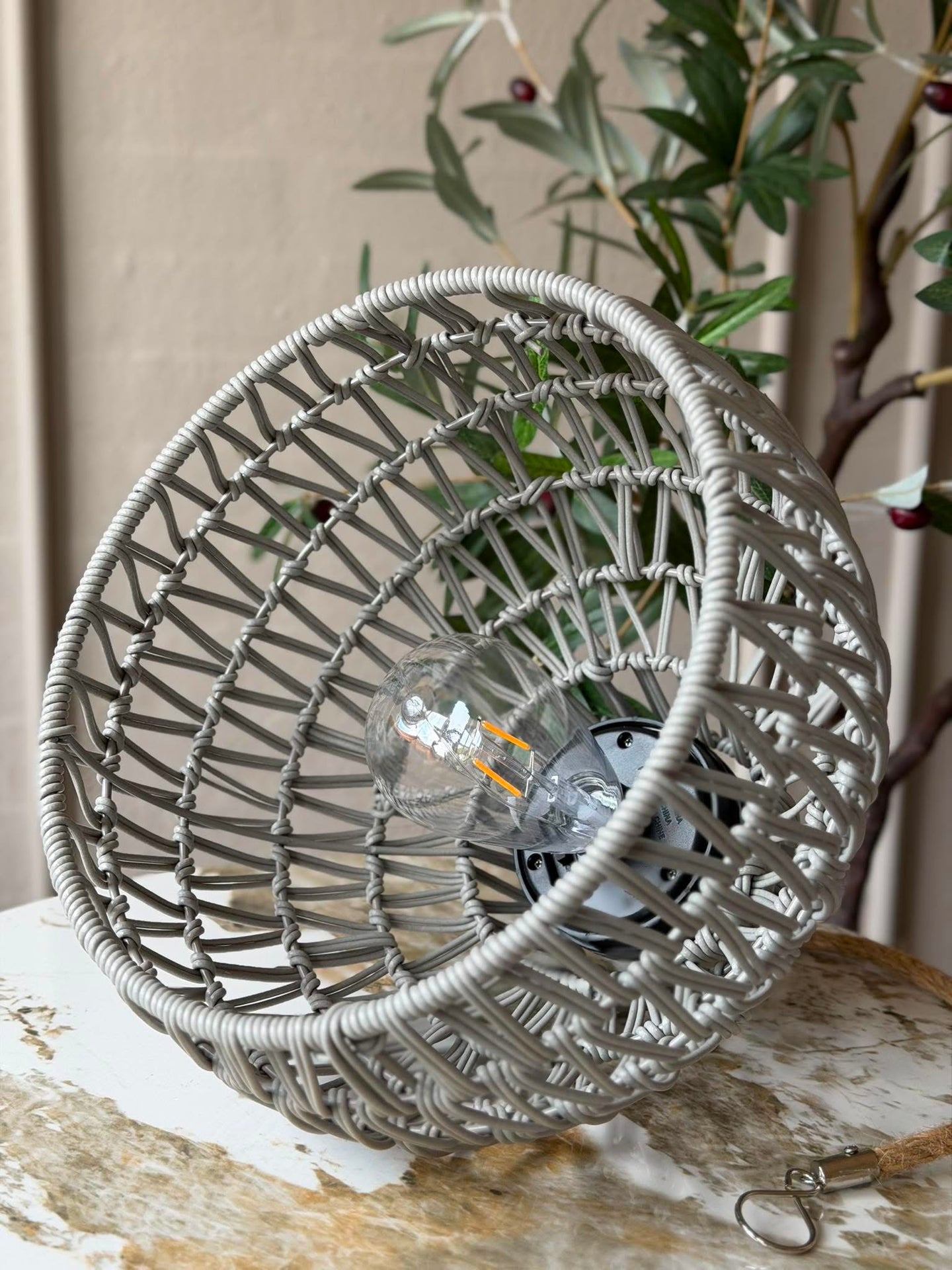 Lampe für innen und außen - Grau