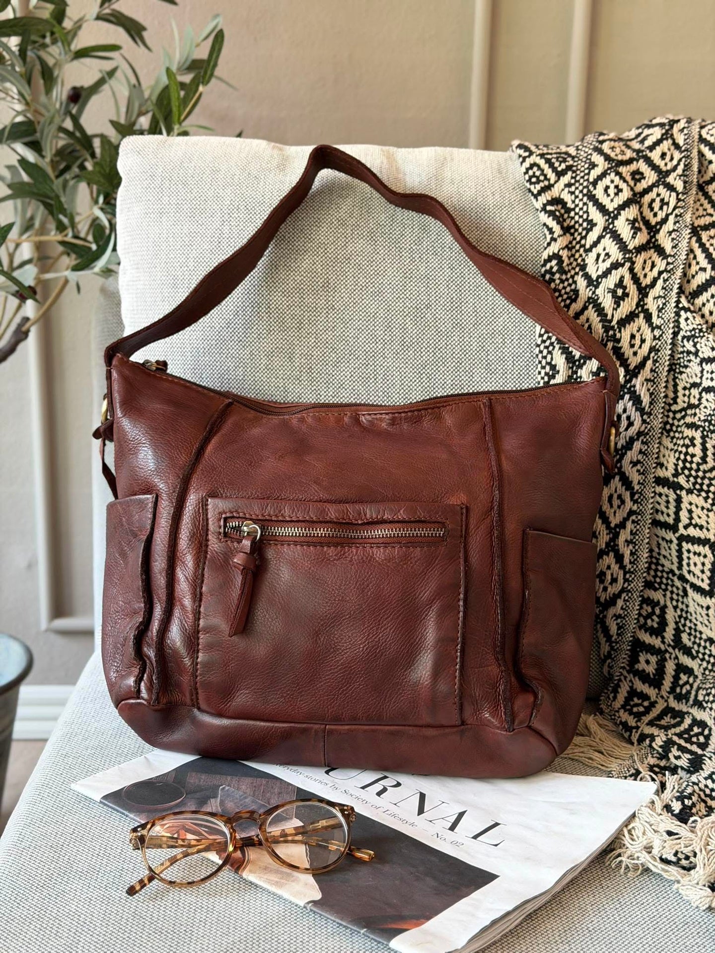 Crossbody Raw Boheme XL – Braun