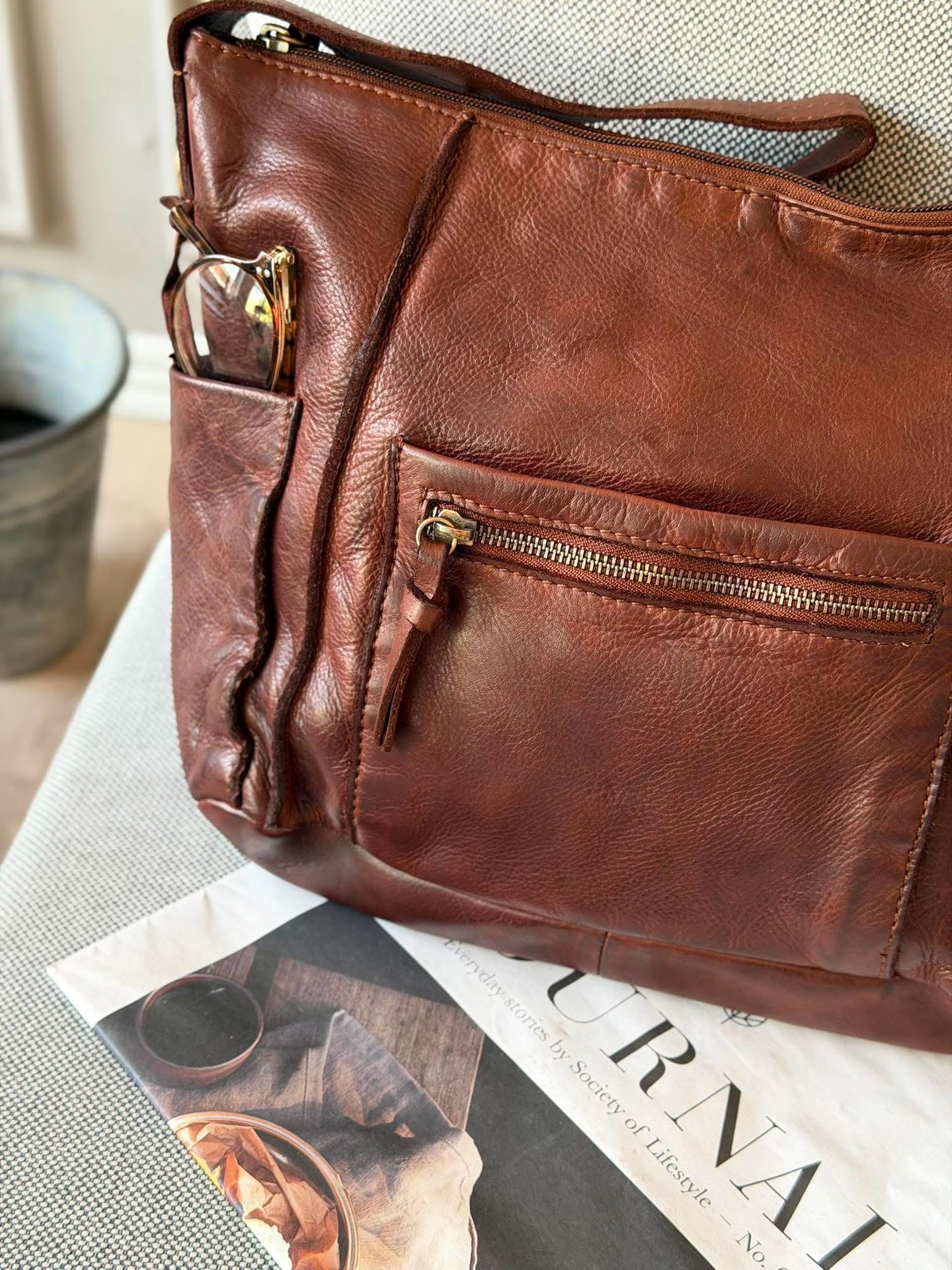 Crossbody Raw Boheme XL – Braun