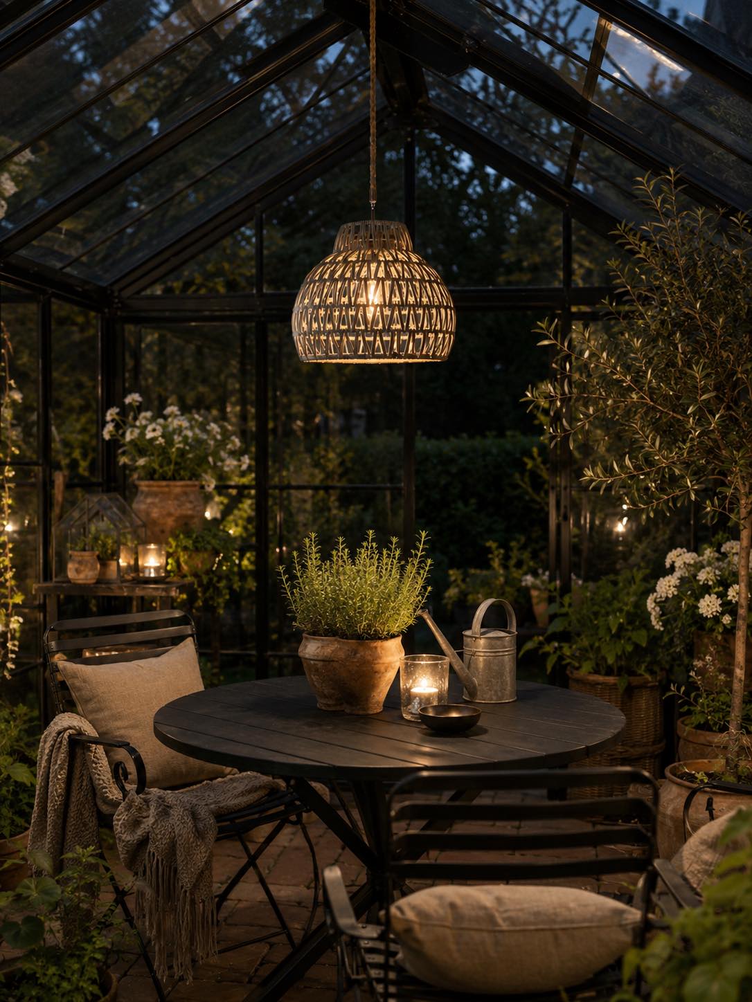 Lampe für innen und außen - Grau